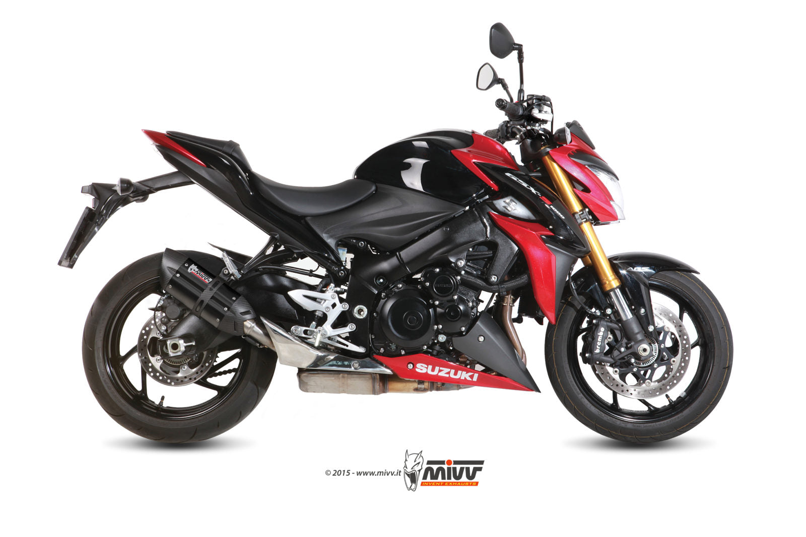 TERMINALE DI SCARICO INOX NERO MIVV SUONO SUZUKI GSX-S 1000 /1000 F 2015-2020