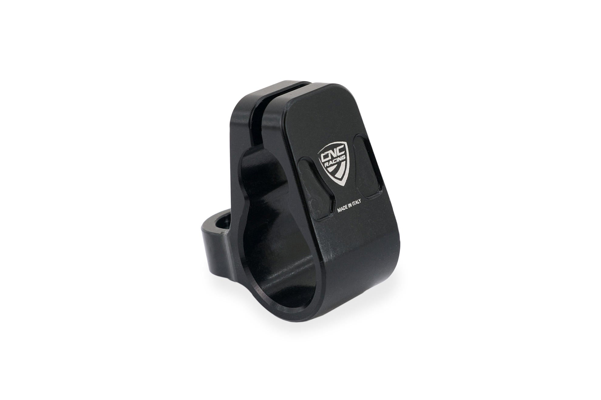 MORSETTO VERTICALE PER AMMORTIZZATORE DI STERZO OHLINS NERO CNC RACING