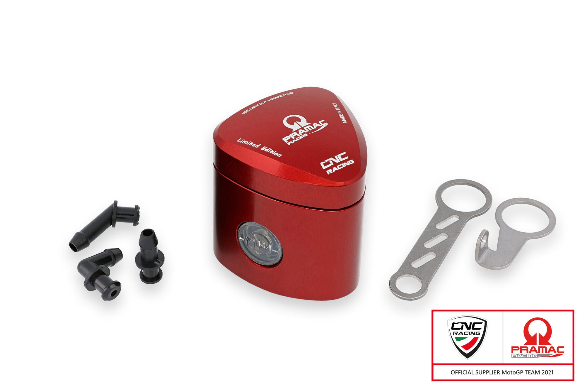 SERBATOIO OLIO FRENO POSTERIORE / FRIZIONE 12 ML REBEL PRAMAC NERO CNC RACING