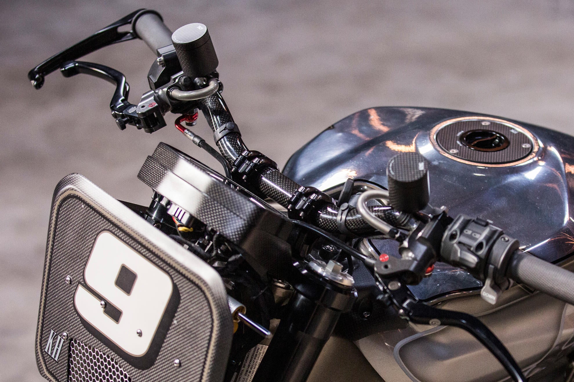 SERBATOIO OLIO FRENO ANTERIORE 25 ML CARBONIO LUCIDO CNC RACING