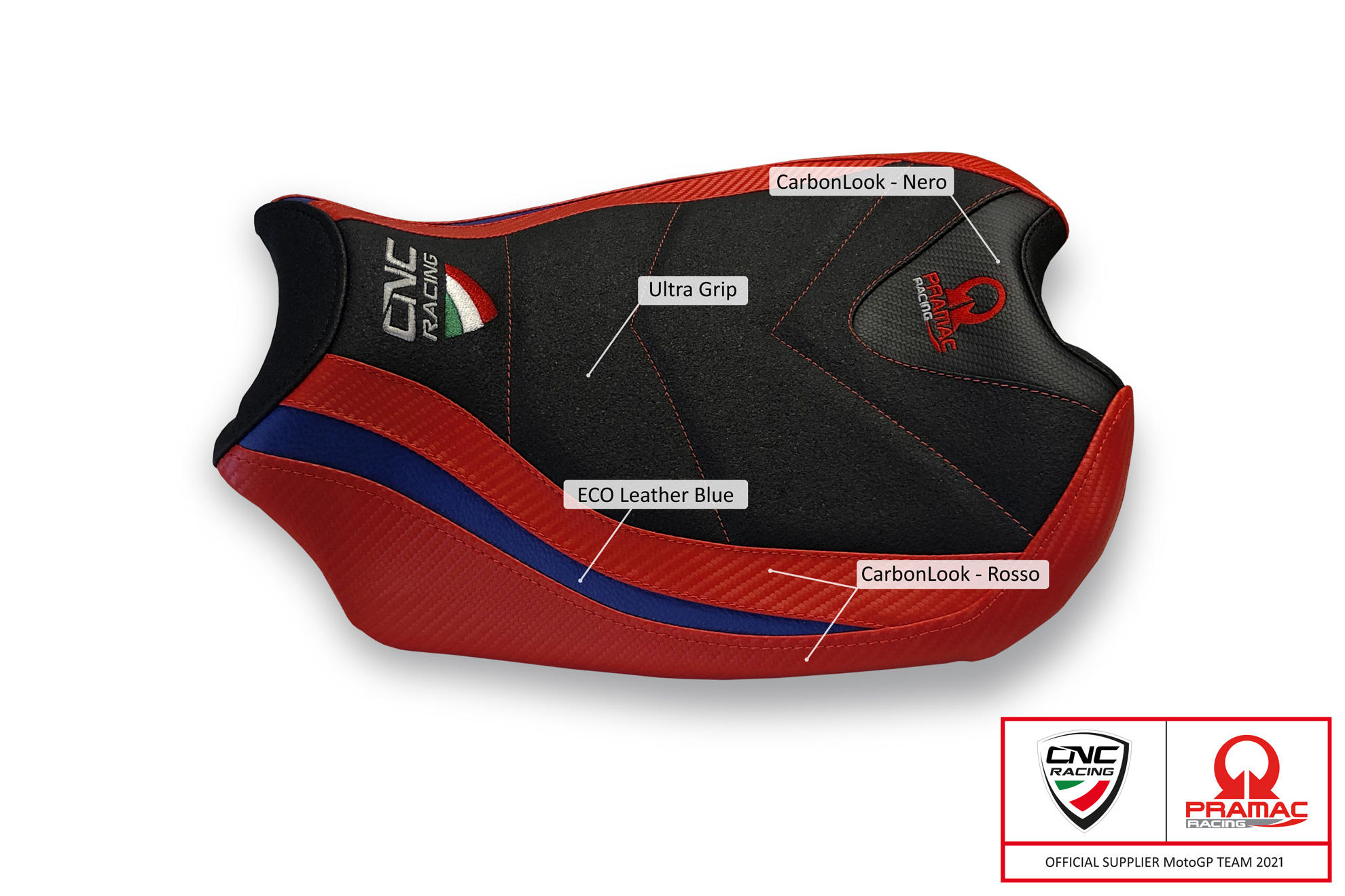 RIVESTIMENTO SELLA PILOTA PRAMAC CNC RACING DUCATI PANIGALE V4 S 2018-24