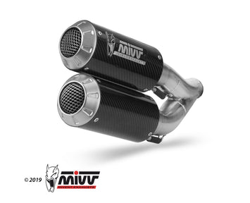 Terminali Di Scarico In Carbonio Racing Mivv Mk3 Ducati Monster 821 2018-2020