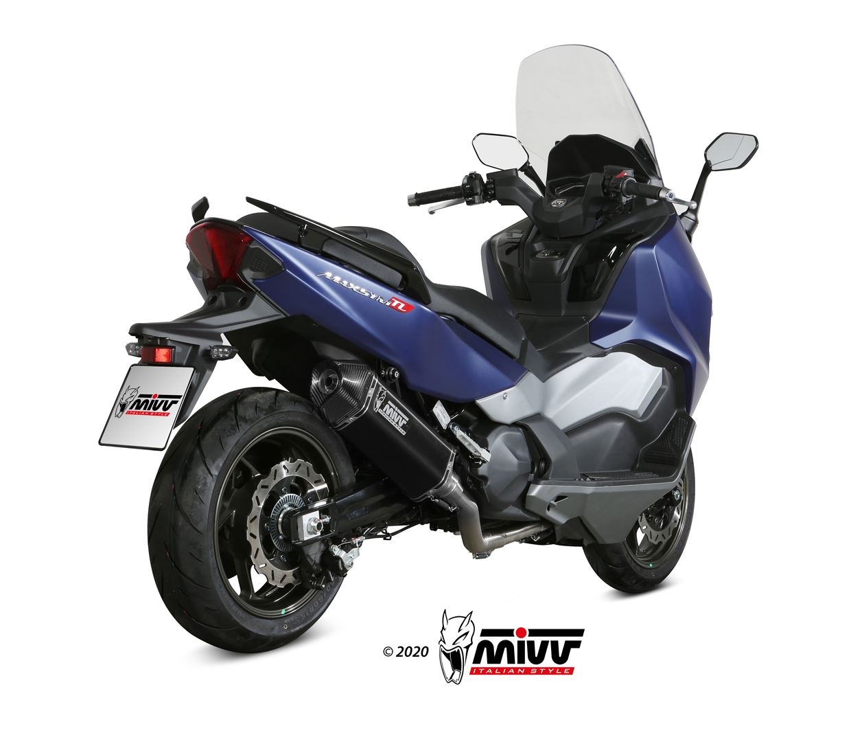 SCARICO COMPLETO IN ACCIAIO INOX NERO MIVV SPEED EDGE SYM MAXSYM TL 500 2019 -20