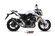 TERMINALE DI SCARICO IN ACCIAIO INOX NERO MIVV GP SUZUKI GSR 750 2011 - 2016