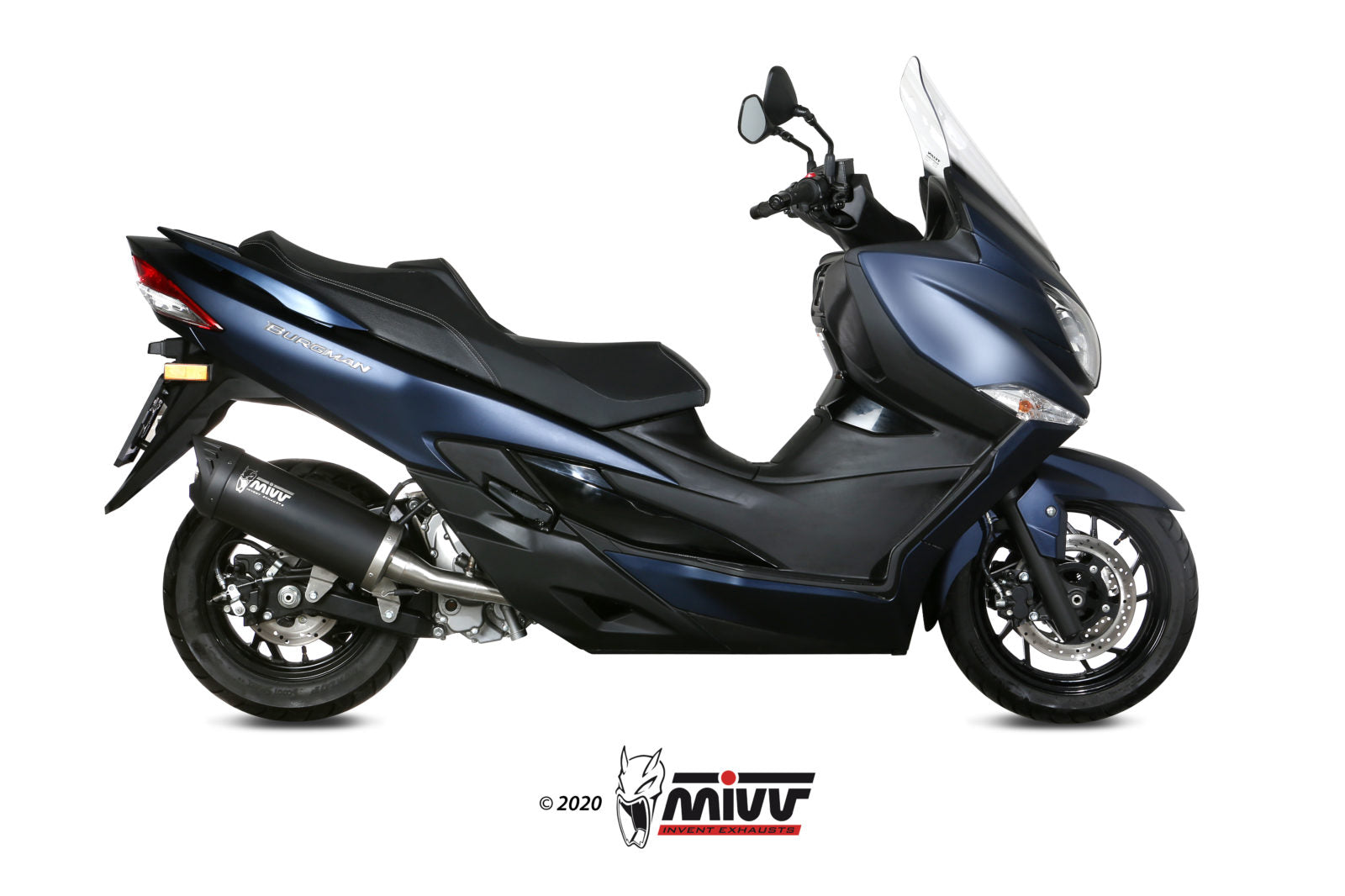 TERMINALE DI SCARICO ACCIAIO INOX NERO MIVV MOVER SUZUKI BURGMAN 400 2017 -2020