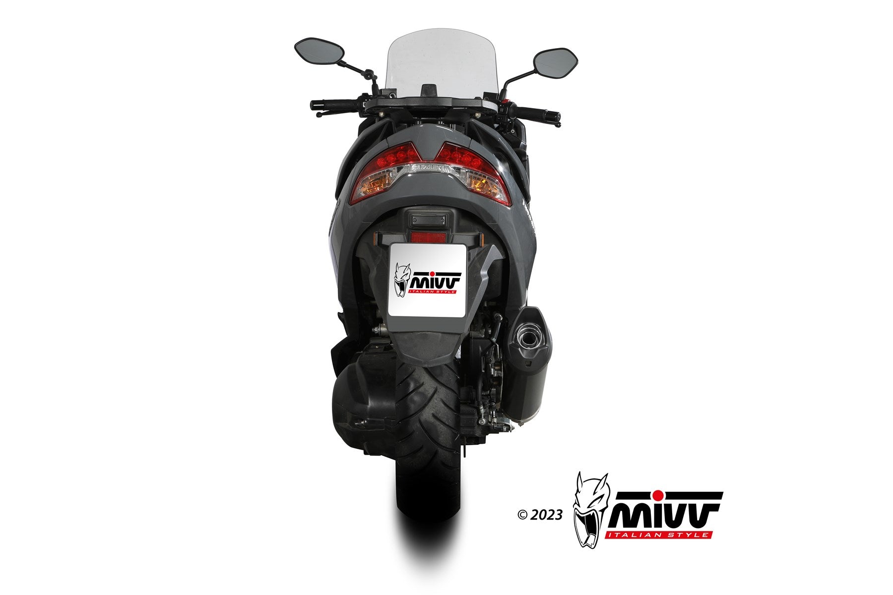 TERMINALE DI SCARICO ACCIAIO INOX NERO MIVV MOVER SUZUKI BURGMAN 400 2022 - 2024