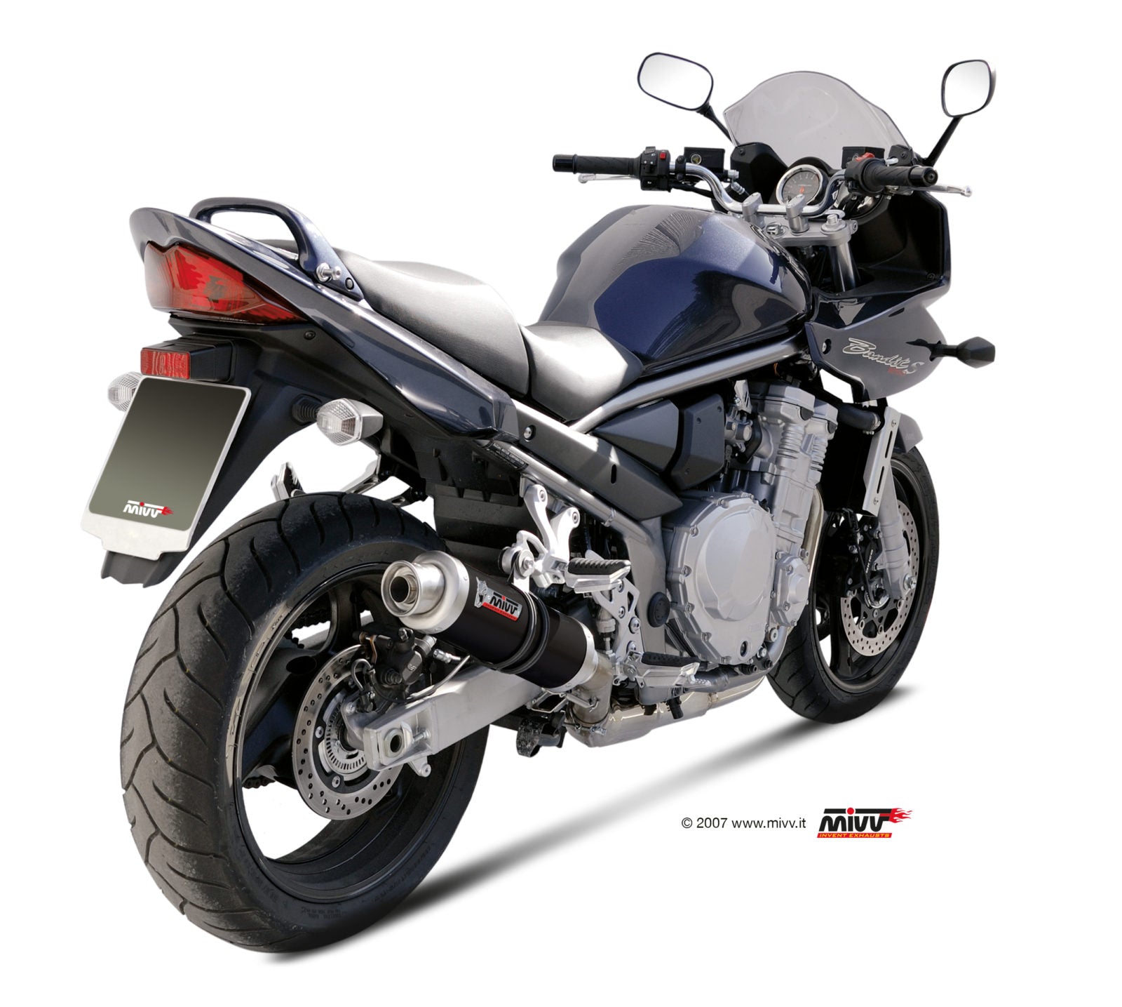 TERMINALE DI SCARICO ACCIAIO INOX NERO MIVV GP SUZUKI GSF 1250 BANDIT 2007-2016