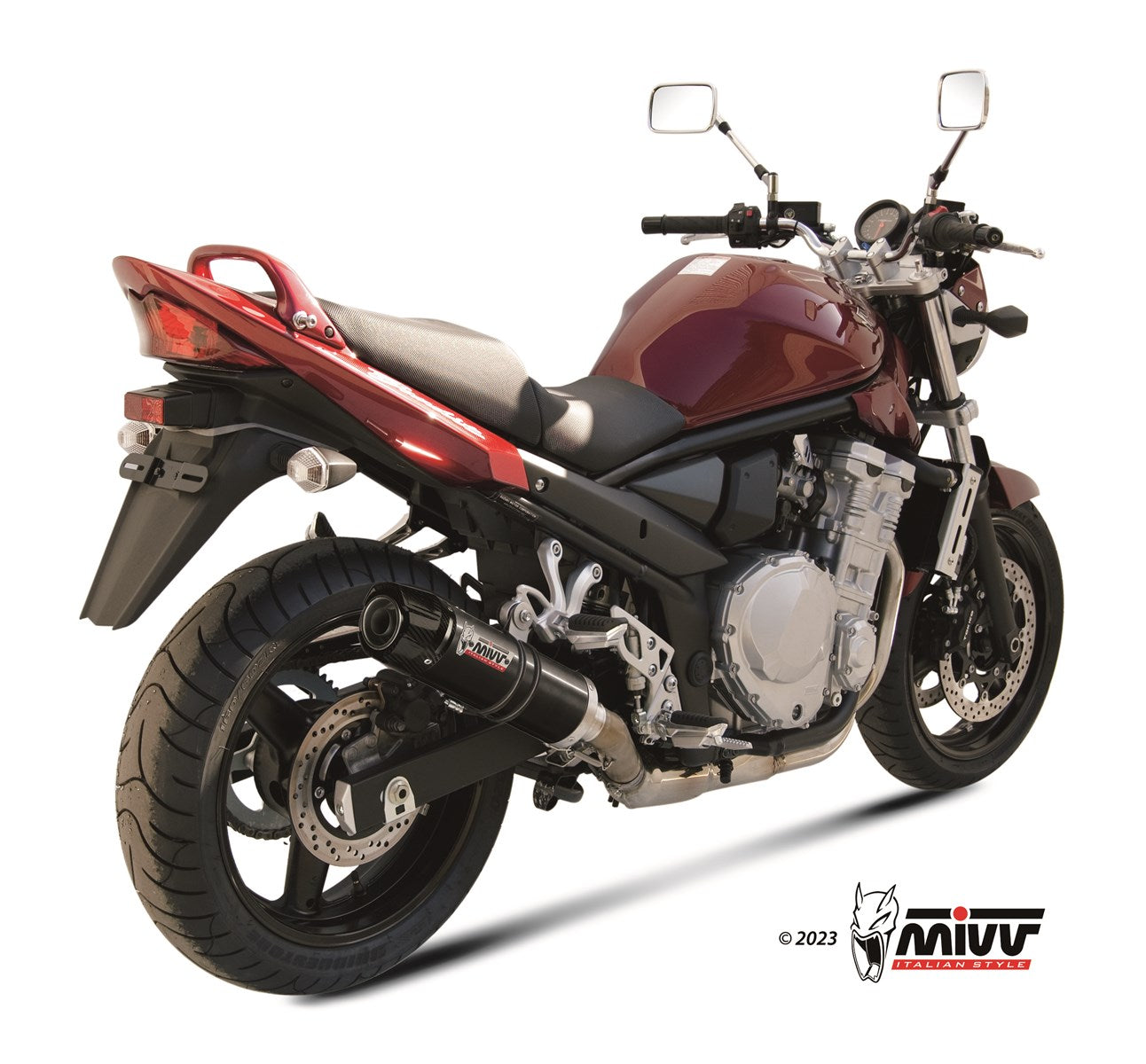 TERMINALE DI SCARICO ACCIAIO INOX NERO MIVV GP SUZUKI GSF 650 BANDIT 2007 - 2015