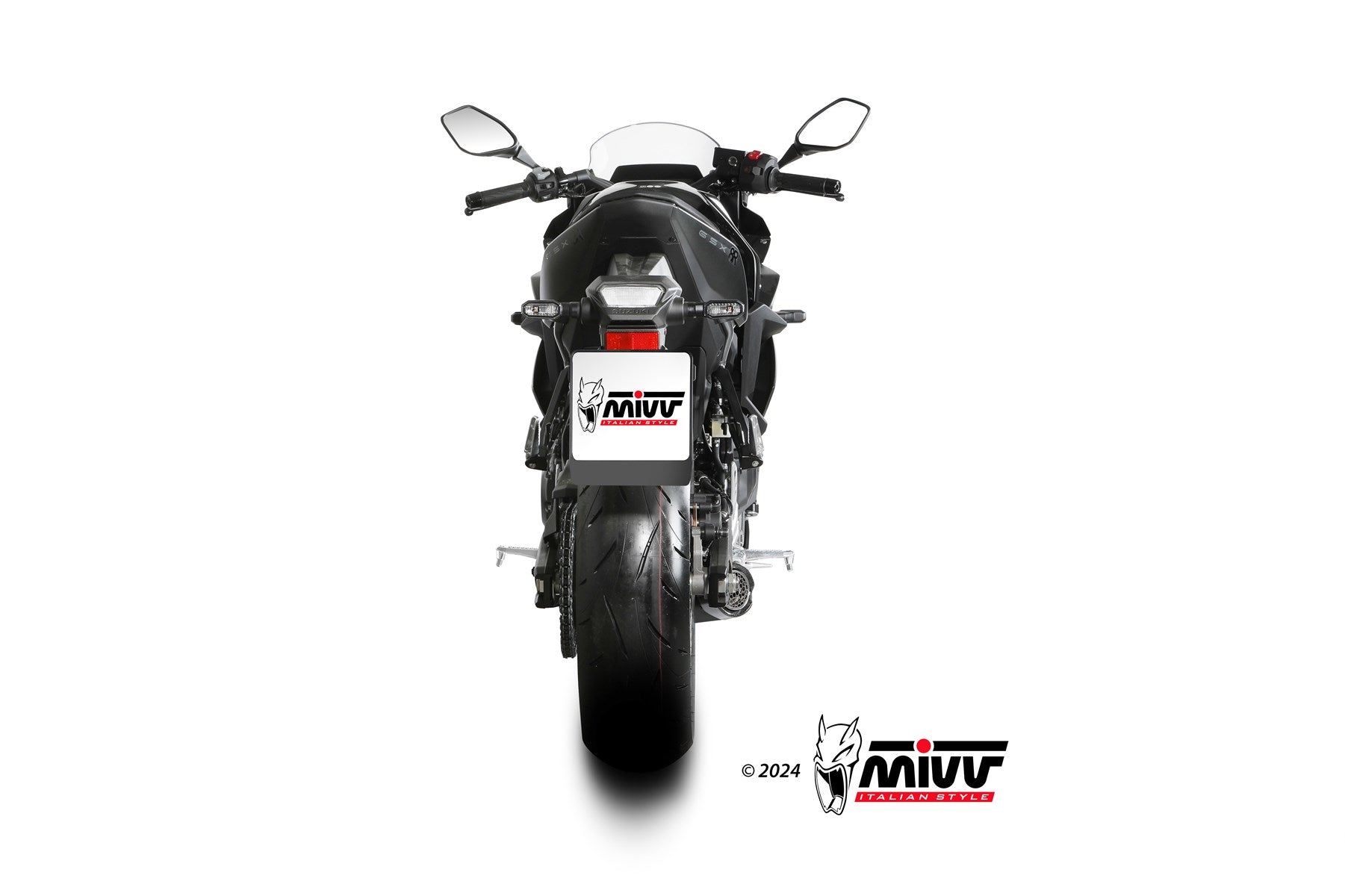 SCARICO COMPLETO IN ACCIAIO INOX NERO RACING MIVV X-M5 SUZUKI GSX-8R 2024