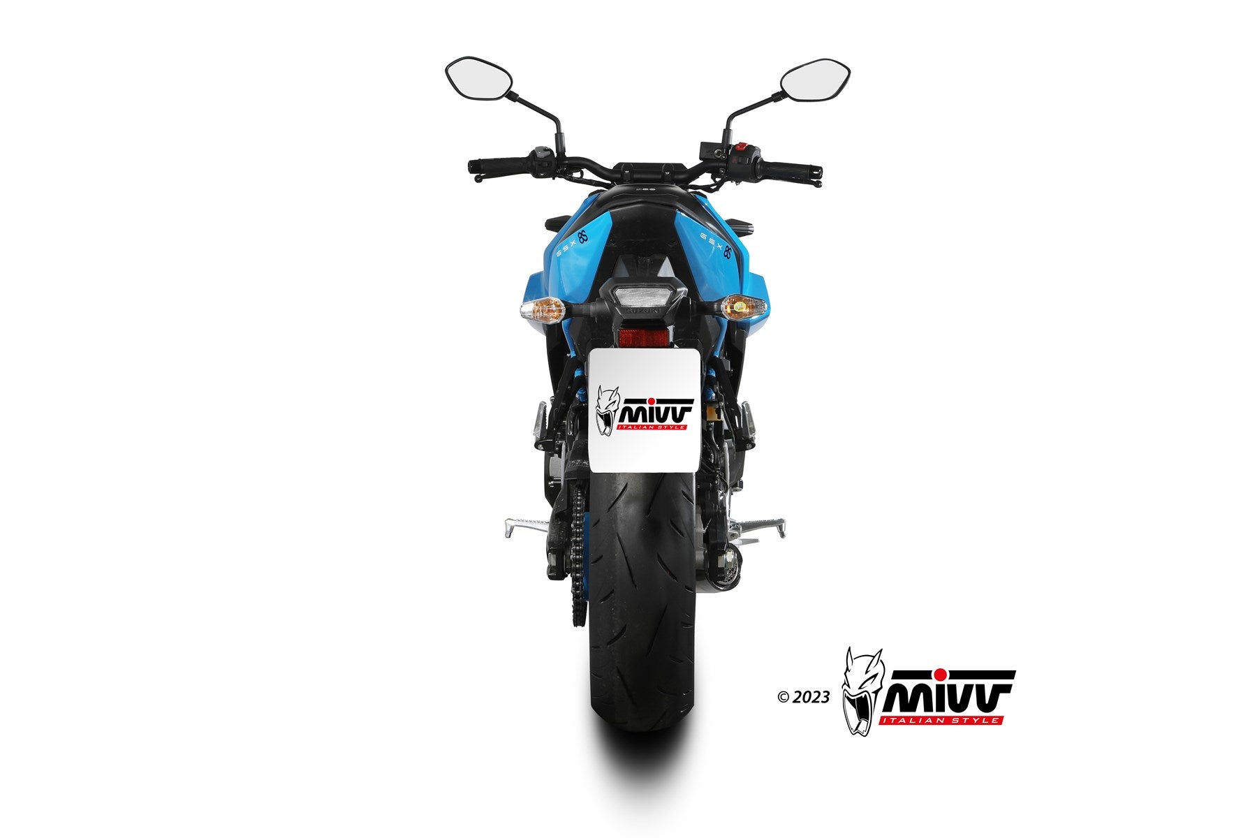 SCARICO COMPLETO IN ACCIAIO INOX NERO RACING MIVV X-M5 SUZUKI GSX-8S 2022 - 2024