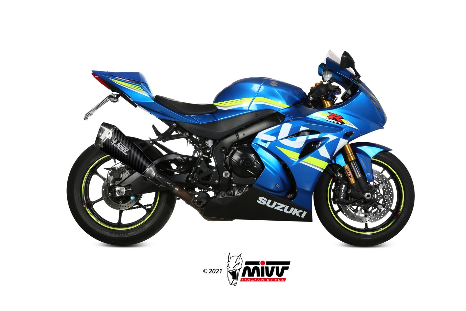 TERMINALE DI SCARICO INOX NERO MIVV DELTA RACE SUZUKI GSX-R 1000 2017 - 2020