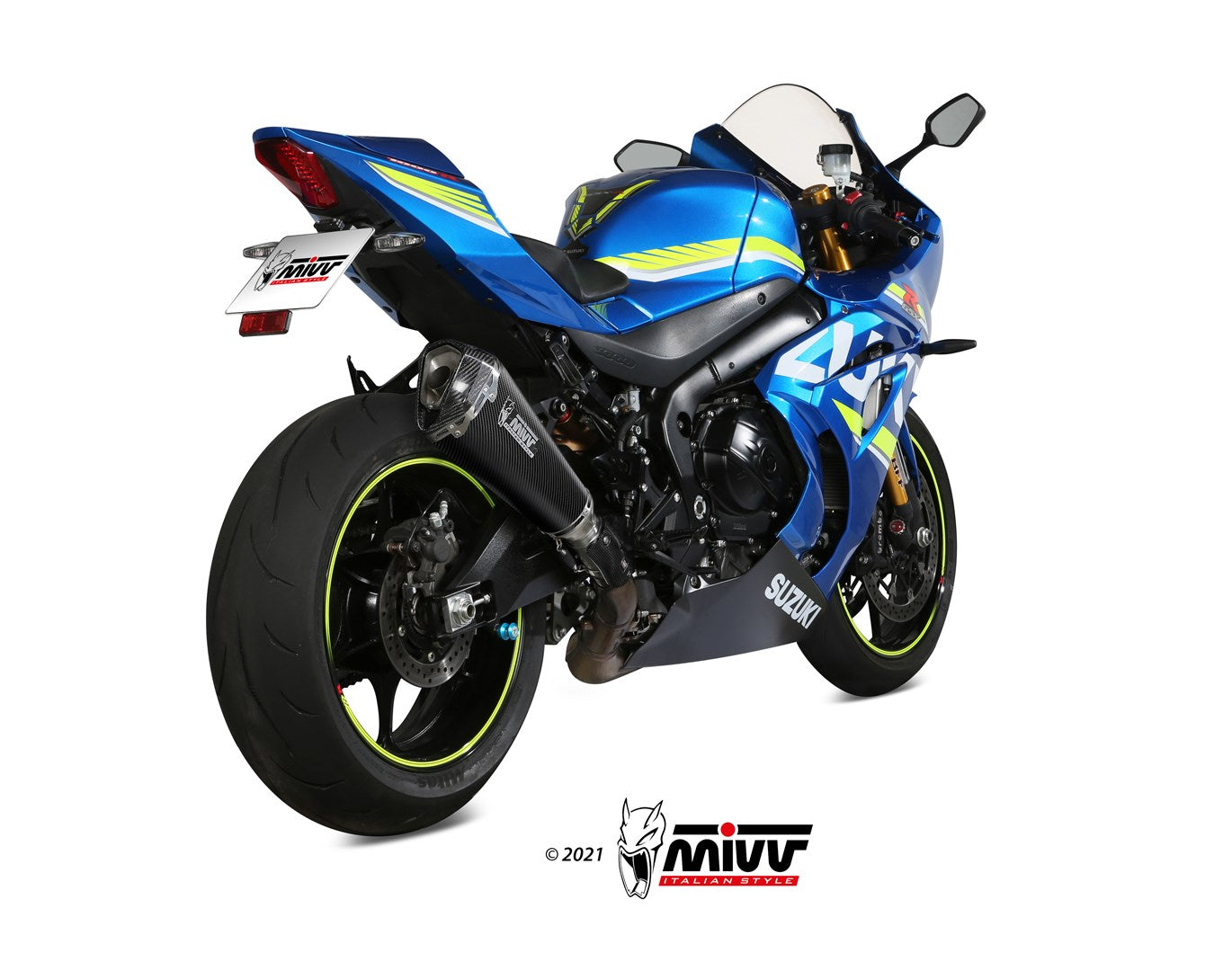 TERMINALE DI SCARICO INOX NERO MIVV DELTA RACE SUZUKI GSX-R 1000 2017 - 2020