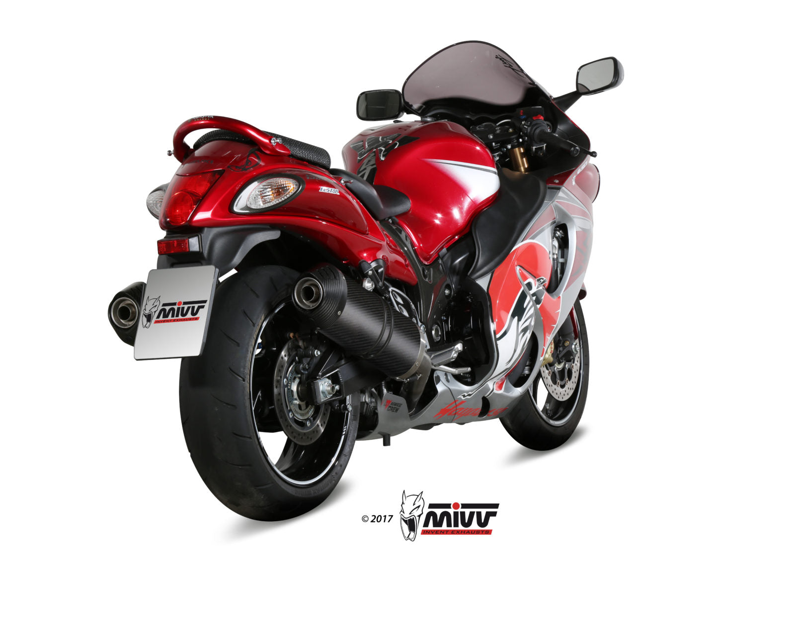 TERMINALI DI SCARICO IN CARBONIO MIVV OVAL SUZUKI GSX-R 1300 HAYABUSA 2008 -2017