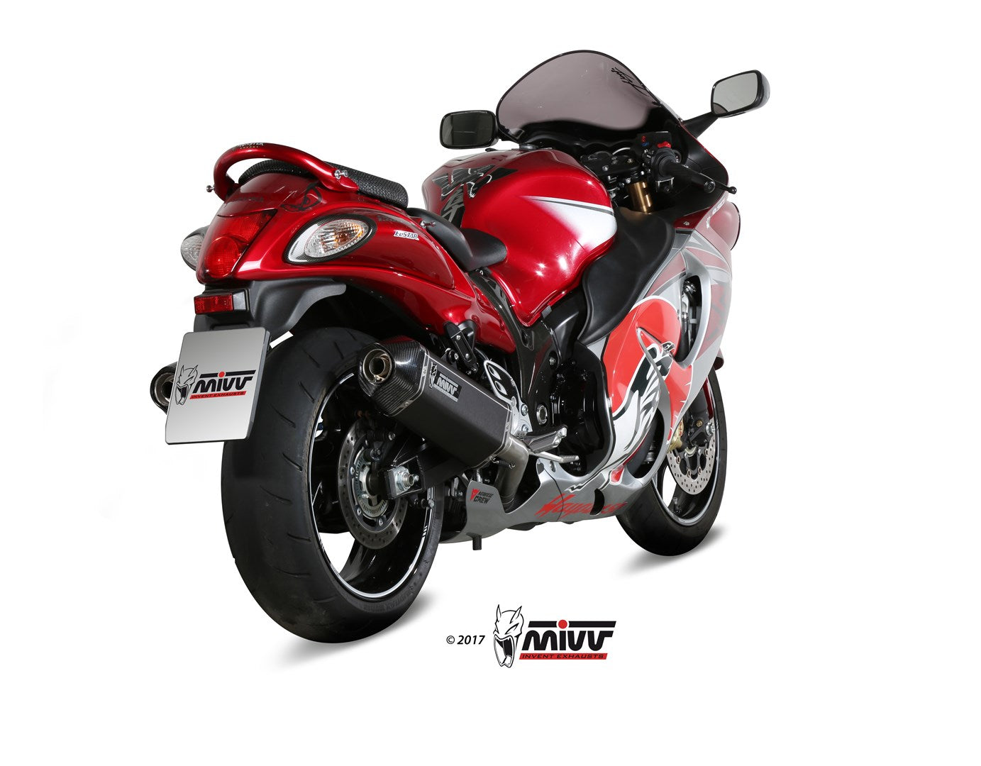 TERMINALI DI SCARICO INOX NERO MIVV SPEED EDGE SUZUKI GSX-R 1300HAYABUSA 2008-17