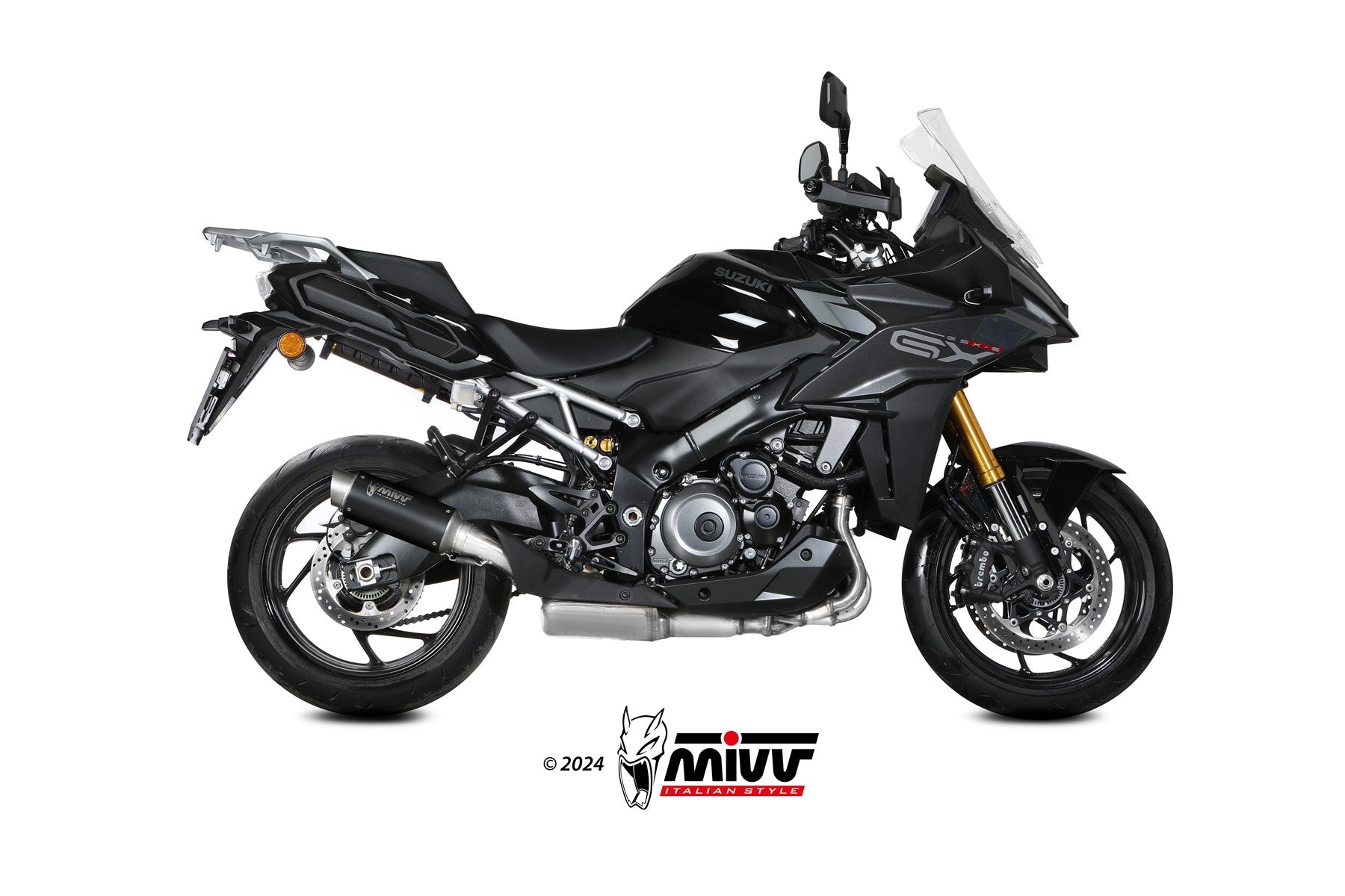 TERMINALE DI SCARICO IN ACCIAIO INOX NERO MIVV GPPRO SUZUKI GSX-S 1000 GX 2024