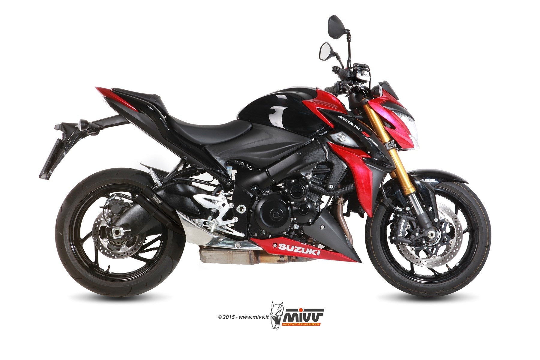 TERMINALE DI SCARICO INOX NERO MIVV DOUBLE GUN SUZUKI GSX-S 1000 /1000 F 2015-20