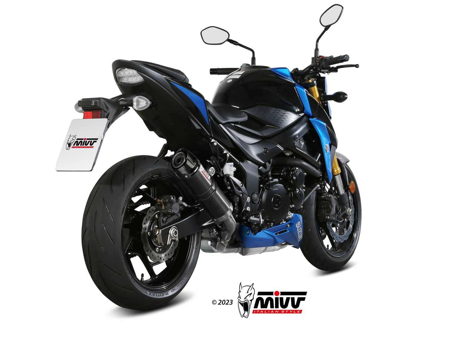 TERMINALE DI SCARICO IN ACCIAIO INOX NERO MIVV GP SUZUKI GSX-S 750 2017 - 2020