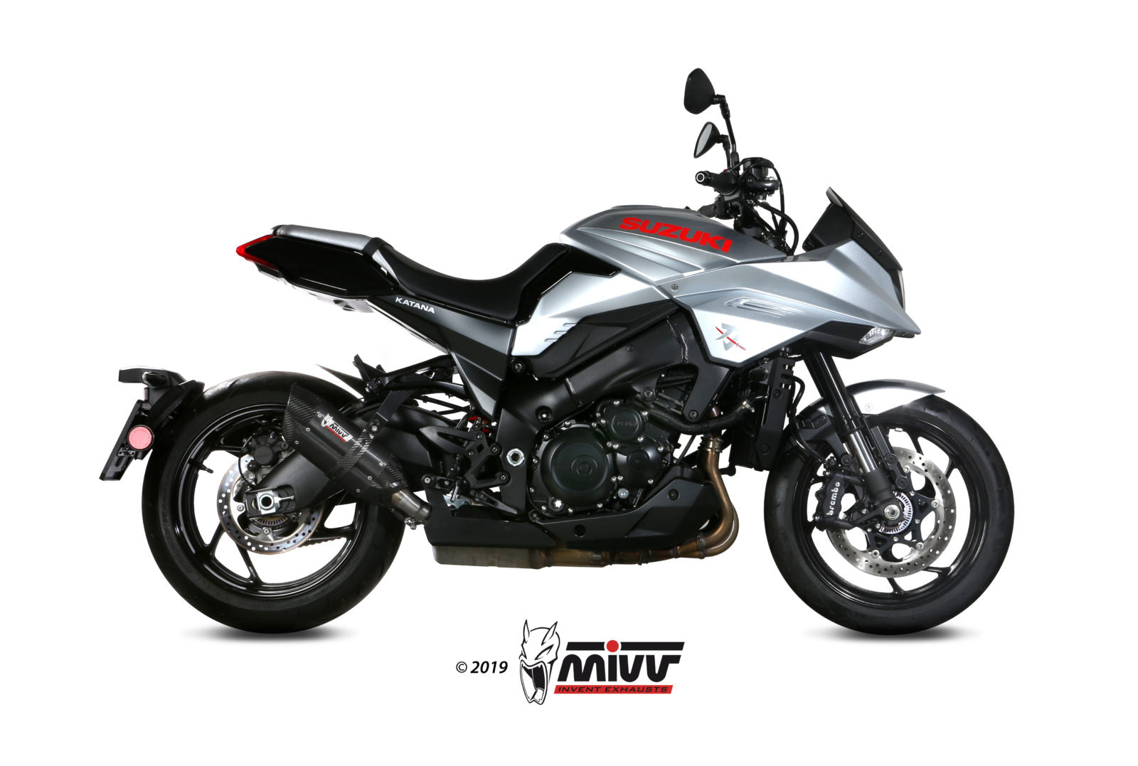 TERMINALE DI SCARICO IN ACCIAIO INOX NERO MIVV SUONO SUZUKI KATANA 2019 - 2024