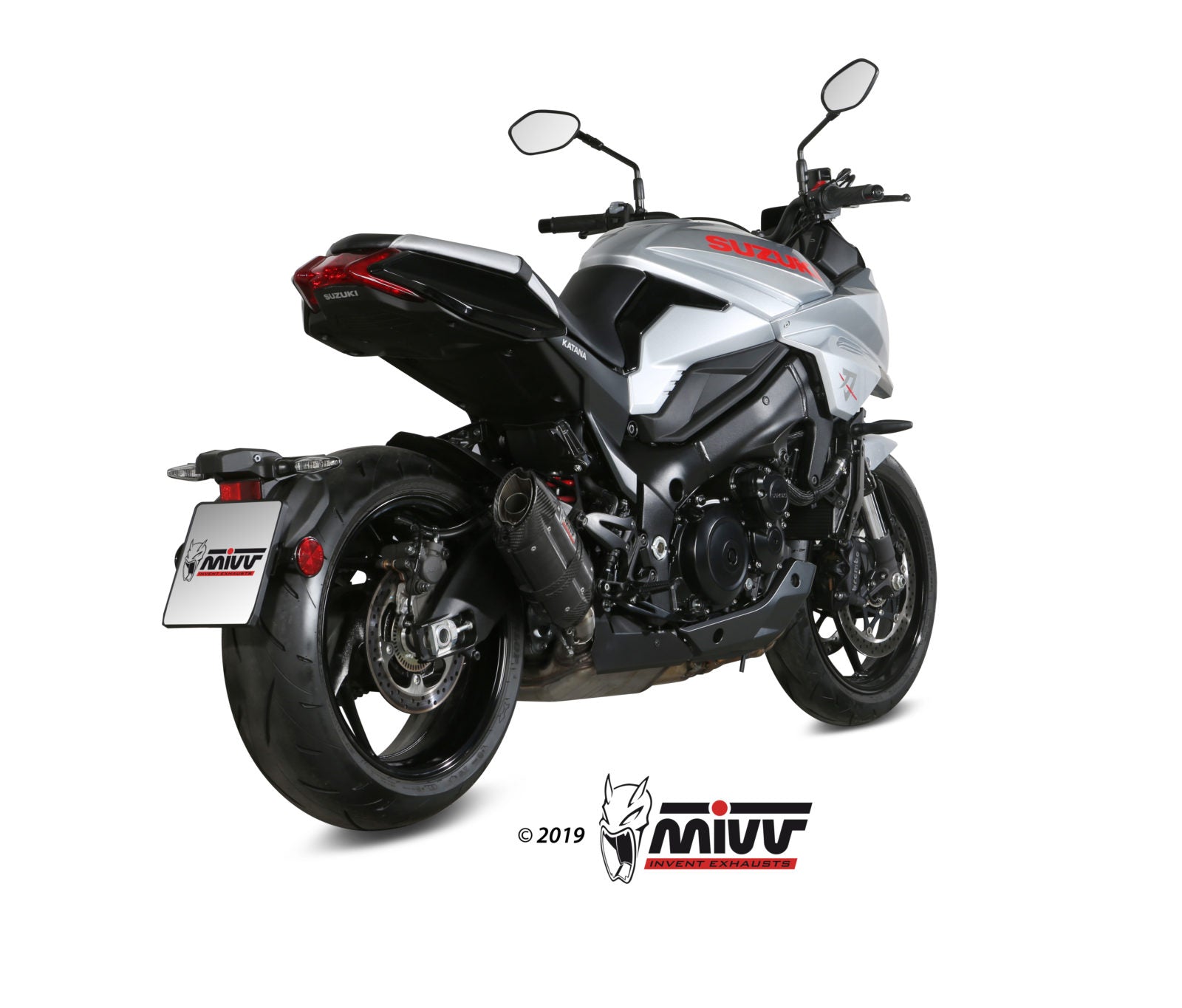 TERMINALE DI SCARICO IN ACCIAIO INOX NERO MIVV SUONO SUZUKI KATANA 2019 - 2024