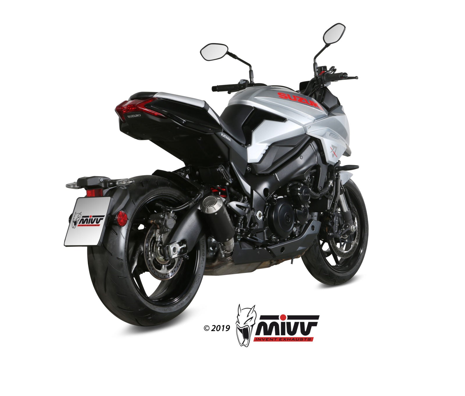 TERMINALE DI SCARICO IN ACCIAIO INOX NERO MIVV MK3 SUZUKI KATANA 2019 - 2024