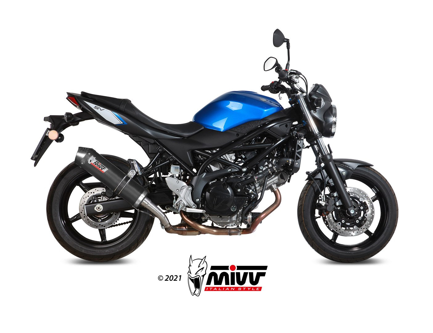 TERMINALE DI SCARICO IN CARBONIO MIVV OVAL SUZUKI SV 650 / X 2016 - 2024