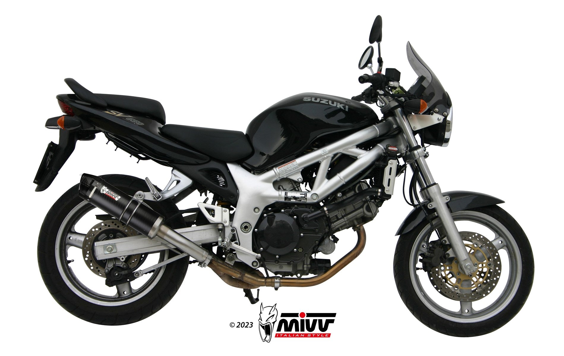 TERMINALE DI SCARICO IN CARBONIO MIVV GP SUZUKI SV 650 1999 - 2002