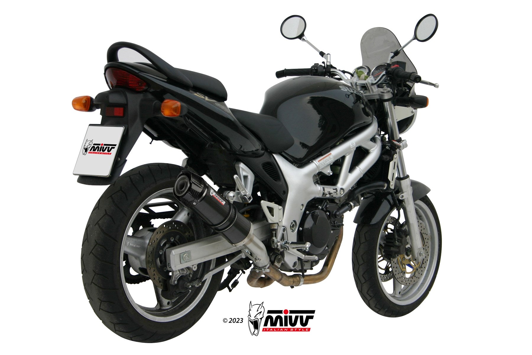 TERMINALE DI SCARICO IN CARBONIO MIVV GP SUZUKI SV 650 1999 - 2002