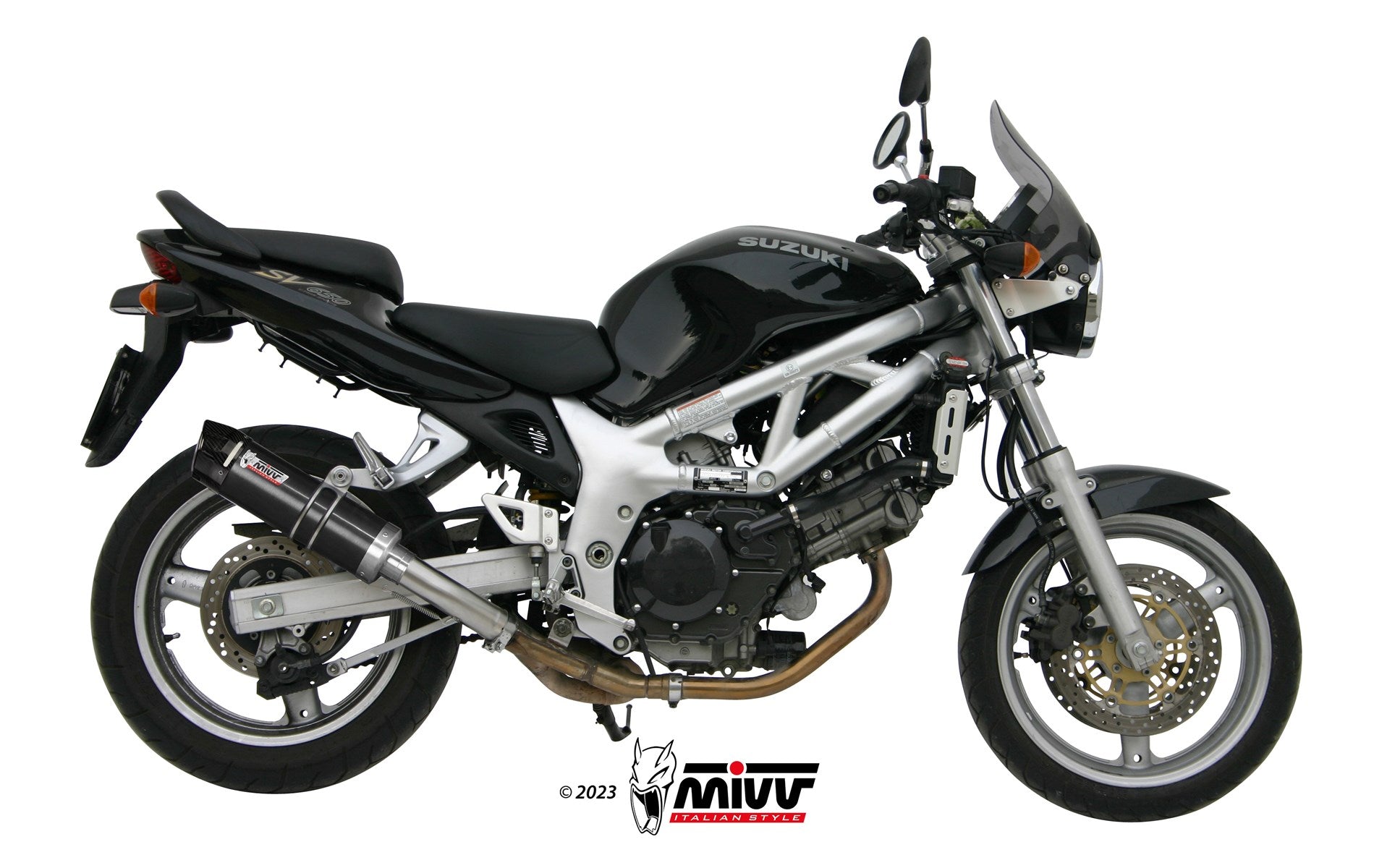 TERMINALE DI SCARICO IN ACCIAIO INOX NERO MIVV GP SUZUKI SV 650 1999 - 2002