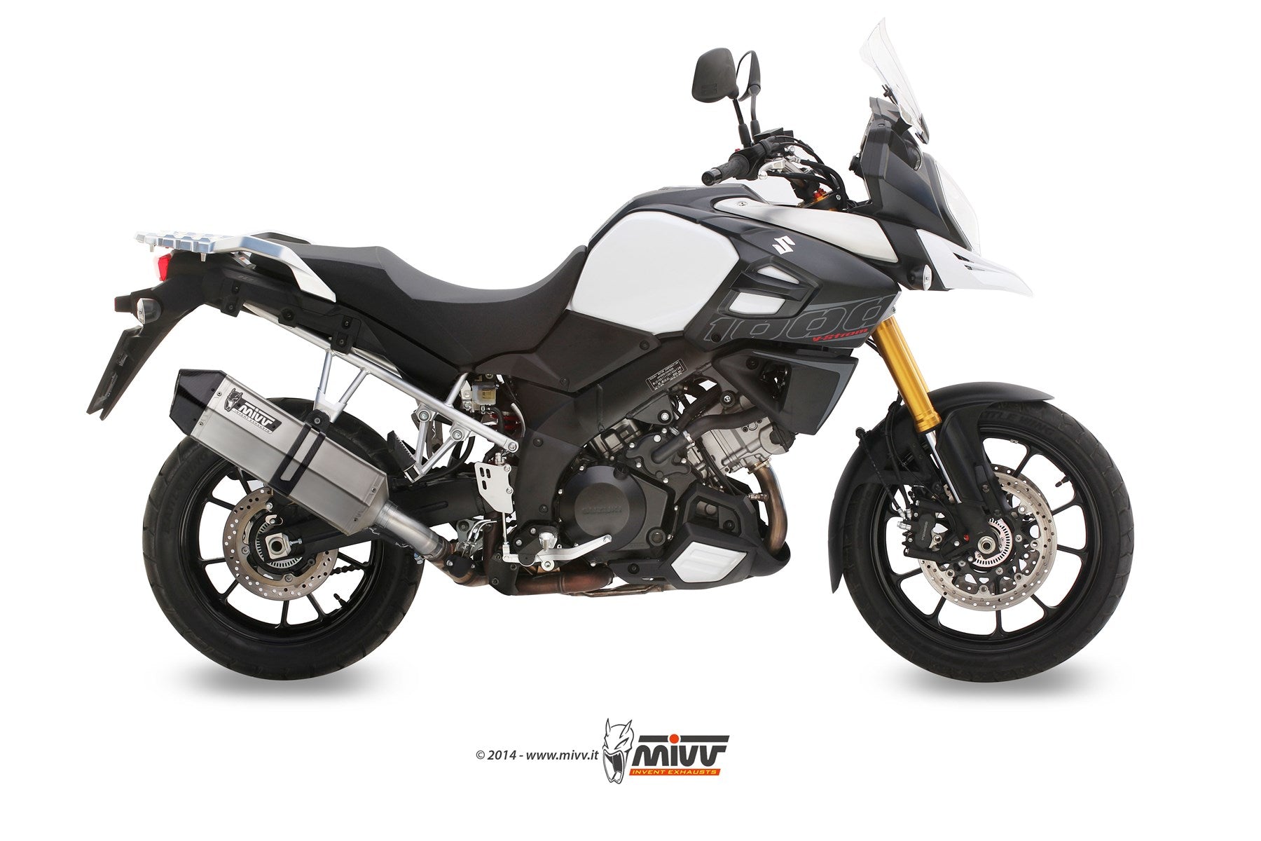 TERMINALE DI SCARICO INOX NERO MIVV SPEED EDGE SUZUKI V-STROM 1000 2014 - 2020