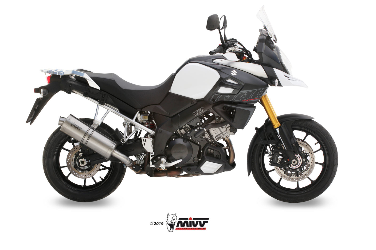 TERMINALE DI SCARICO IN ACCIAIO INOX MIVV OVAL SUZUKI V-STROM 1000 2014 - 2020