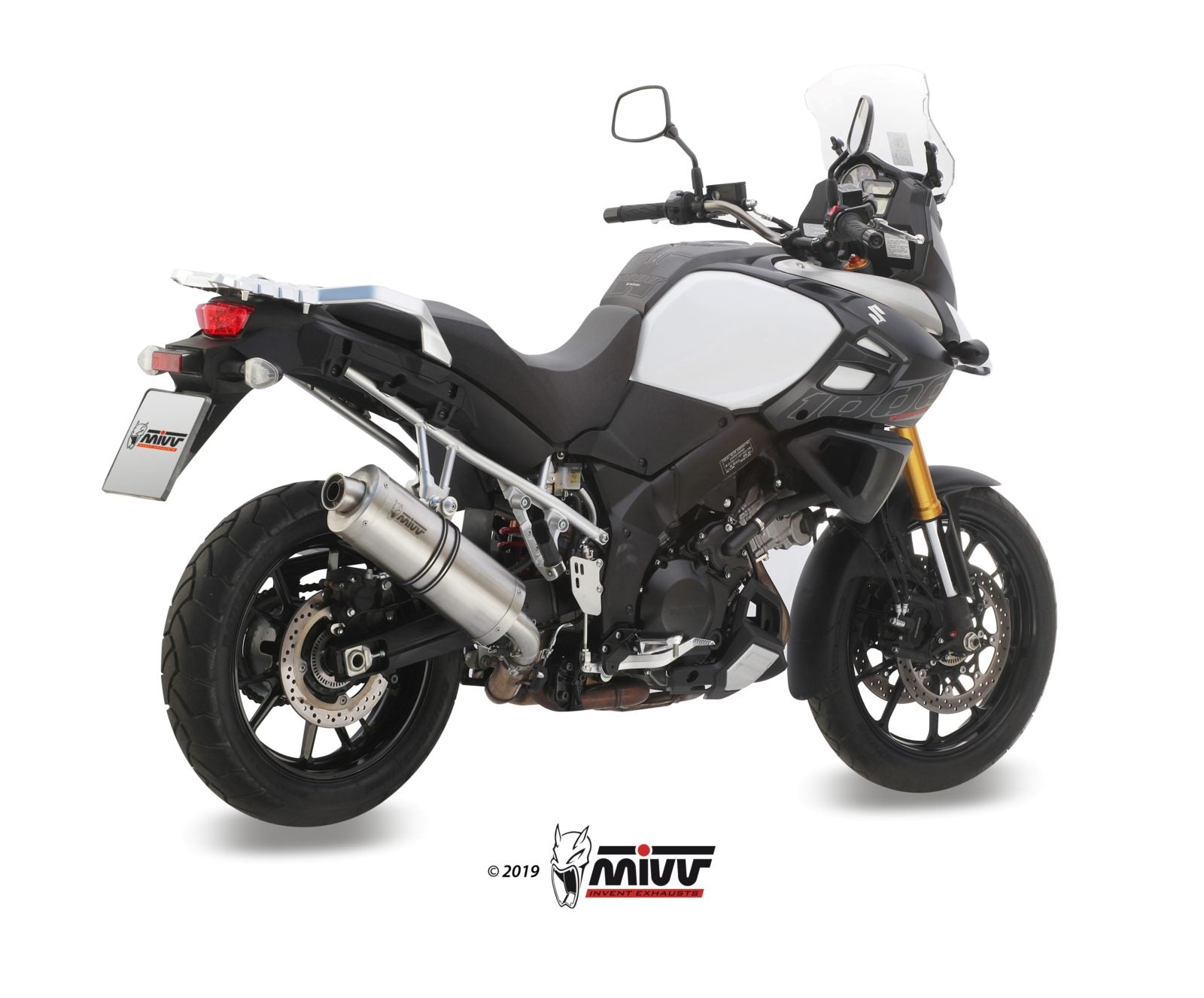 TERMINALE DI SCARICO IN ACCIAIO INOX MIVV OVAL SUZUKI V-STROM 1000 2014 - 2020