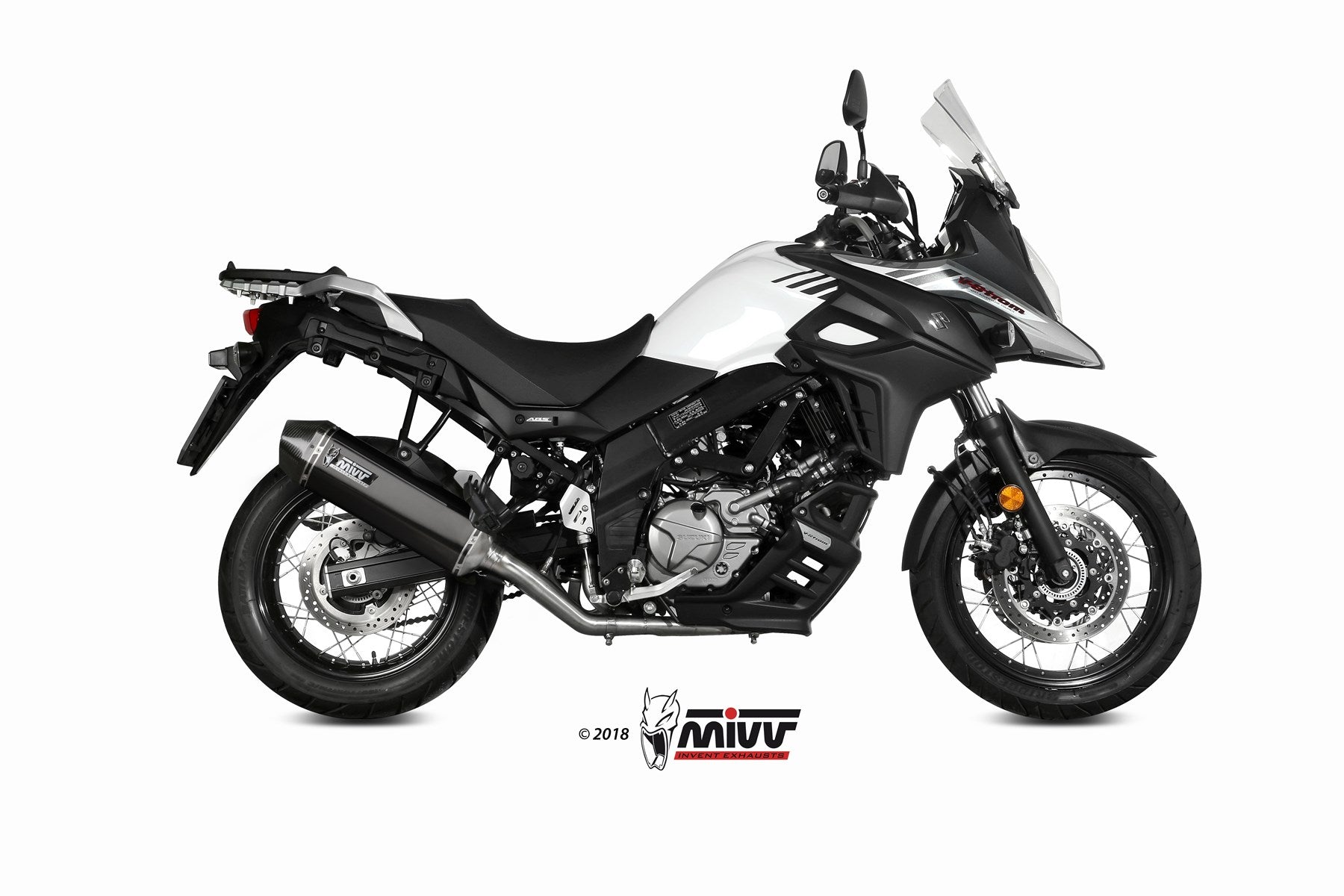 SCARICO COMPLETO ACCIAIO INOX NERO MIVV SPEED EDGE SUZUKI V-STROM 650 2017- 2024