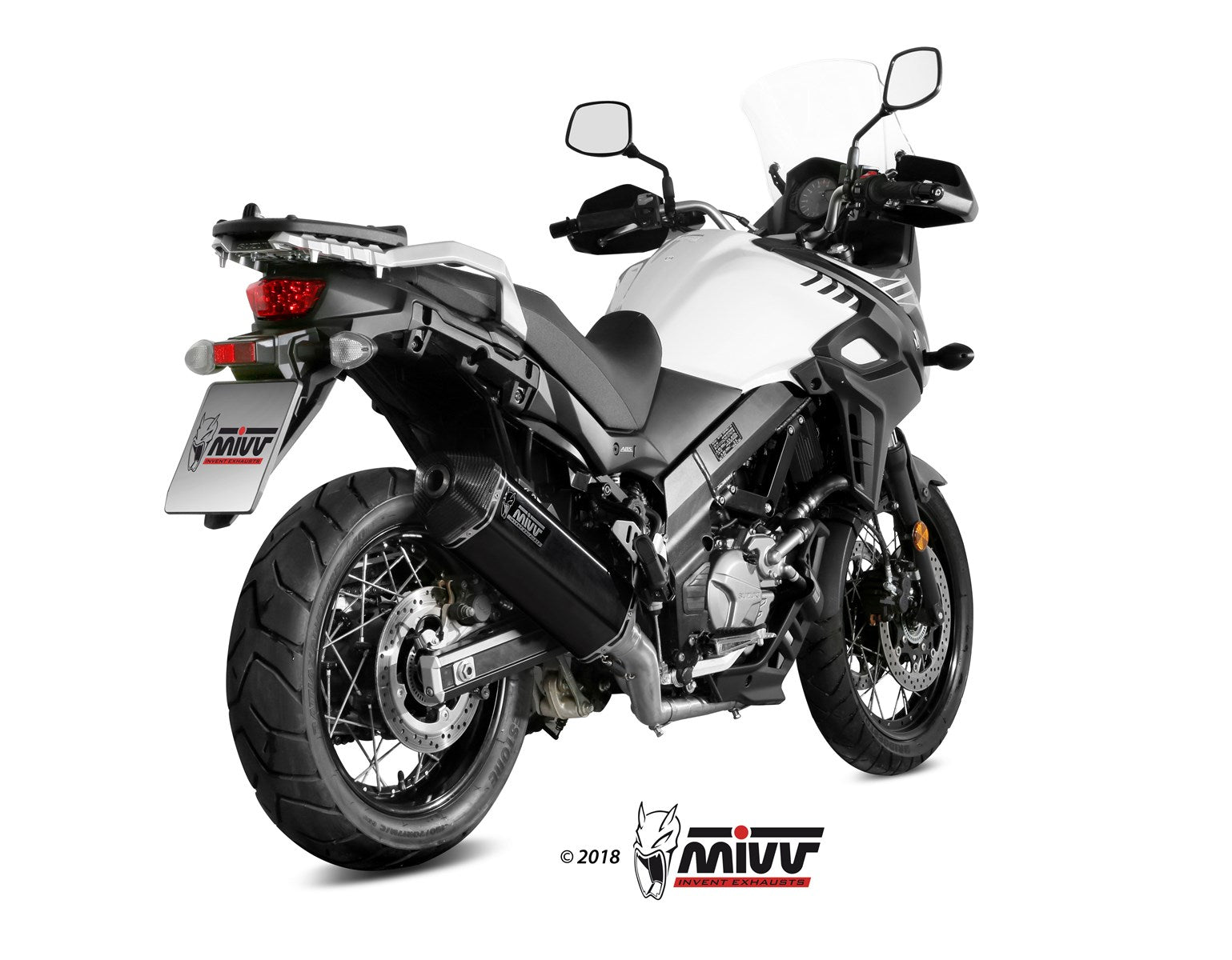 SCARICO COMPLETO ACCIAIO INOX NERO MIVV SPEED EDGE SUZUKI V-STROM 650 2017- 2024