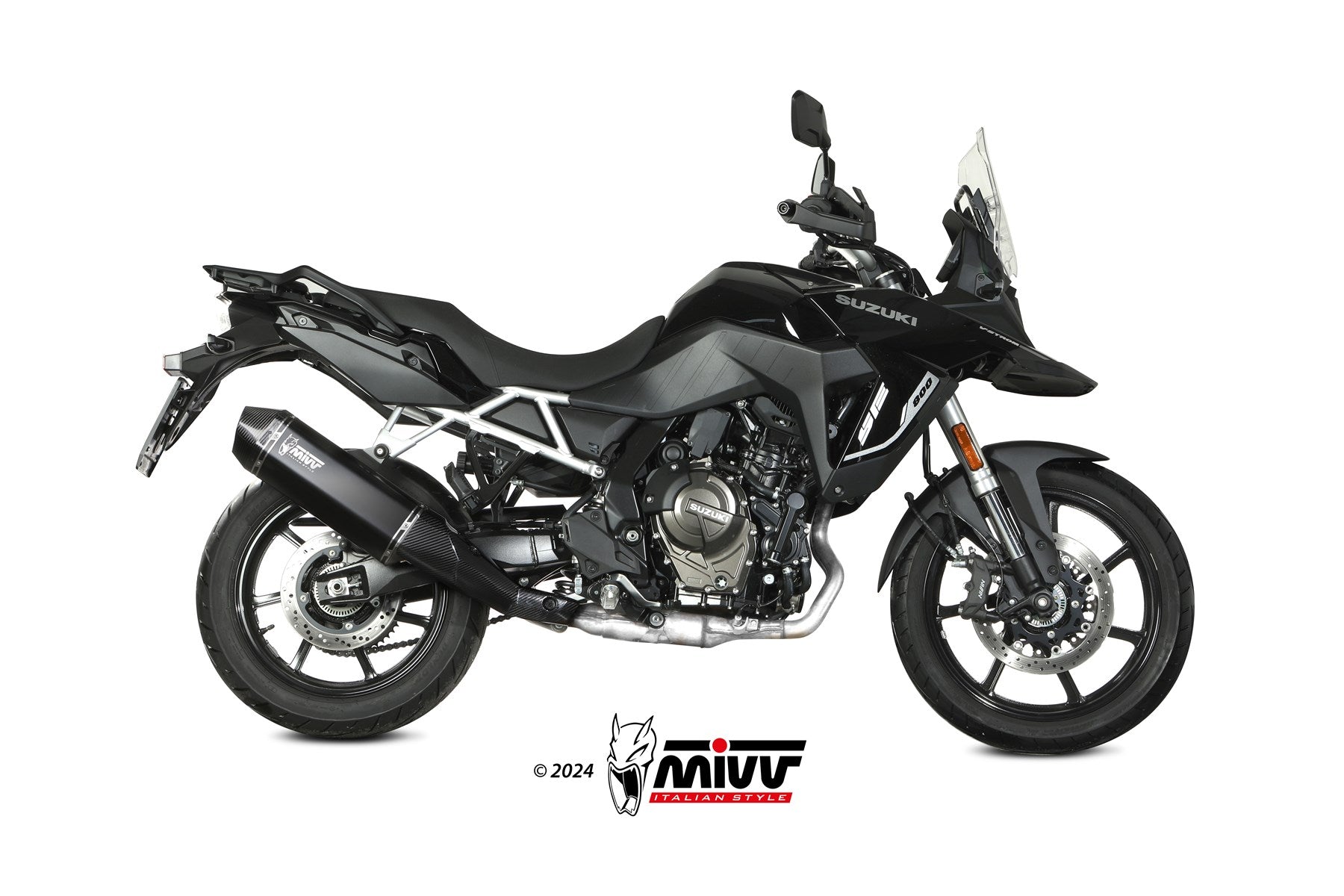 TERMINALE DI SCARICO INOX NERO MIVV SPEED EDGE SUZUKI V-STROM 800 SE 2023 - 2024