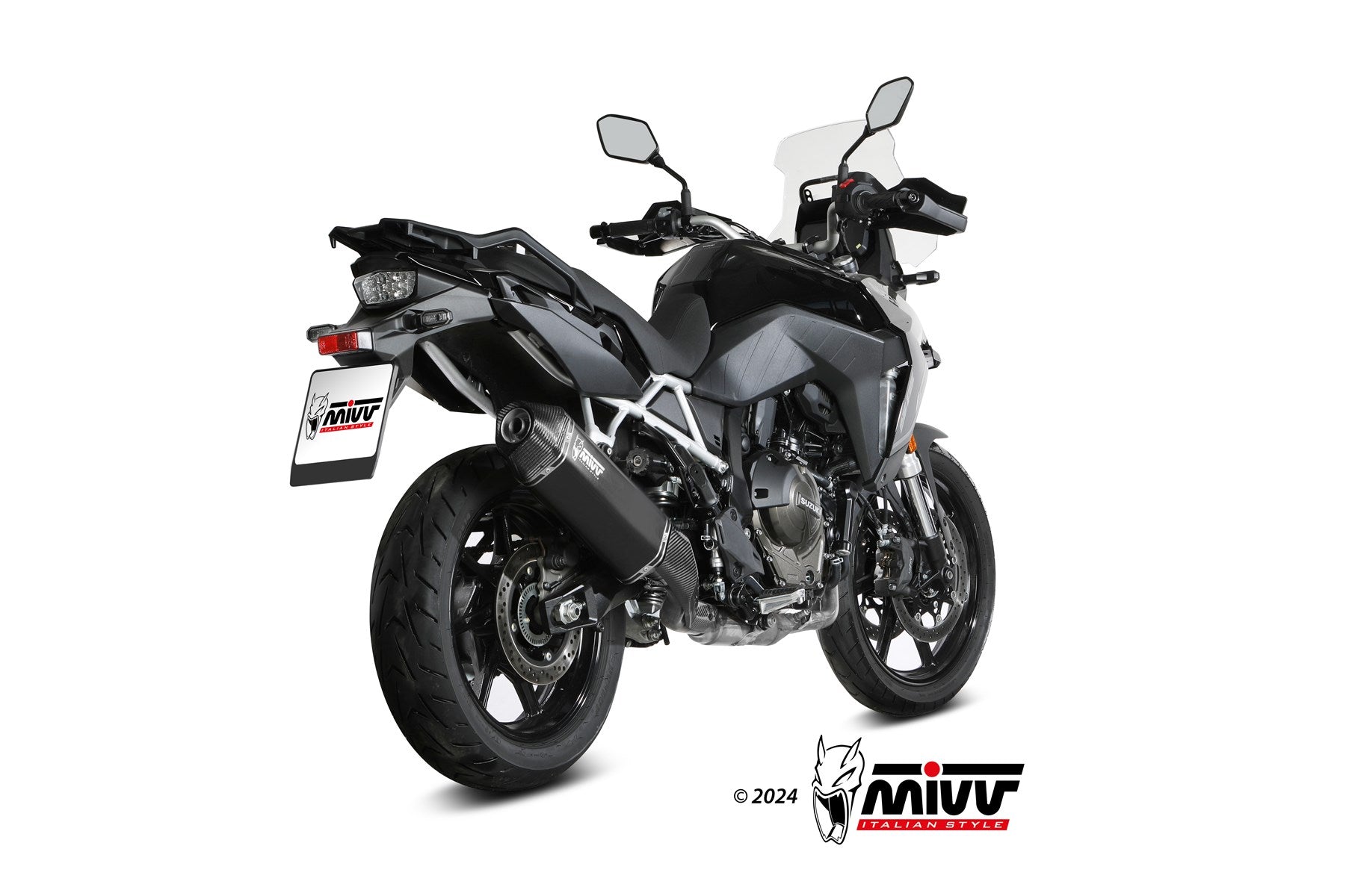 TERMINALE DI SCARICO INOX NERO MIVV SPEED EDGE SUZUKI V-STROM 800 SE 2023 - 2024