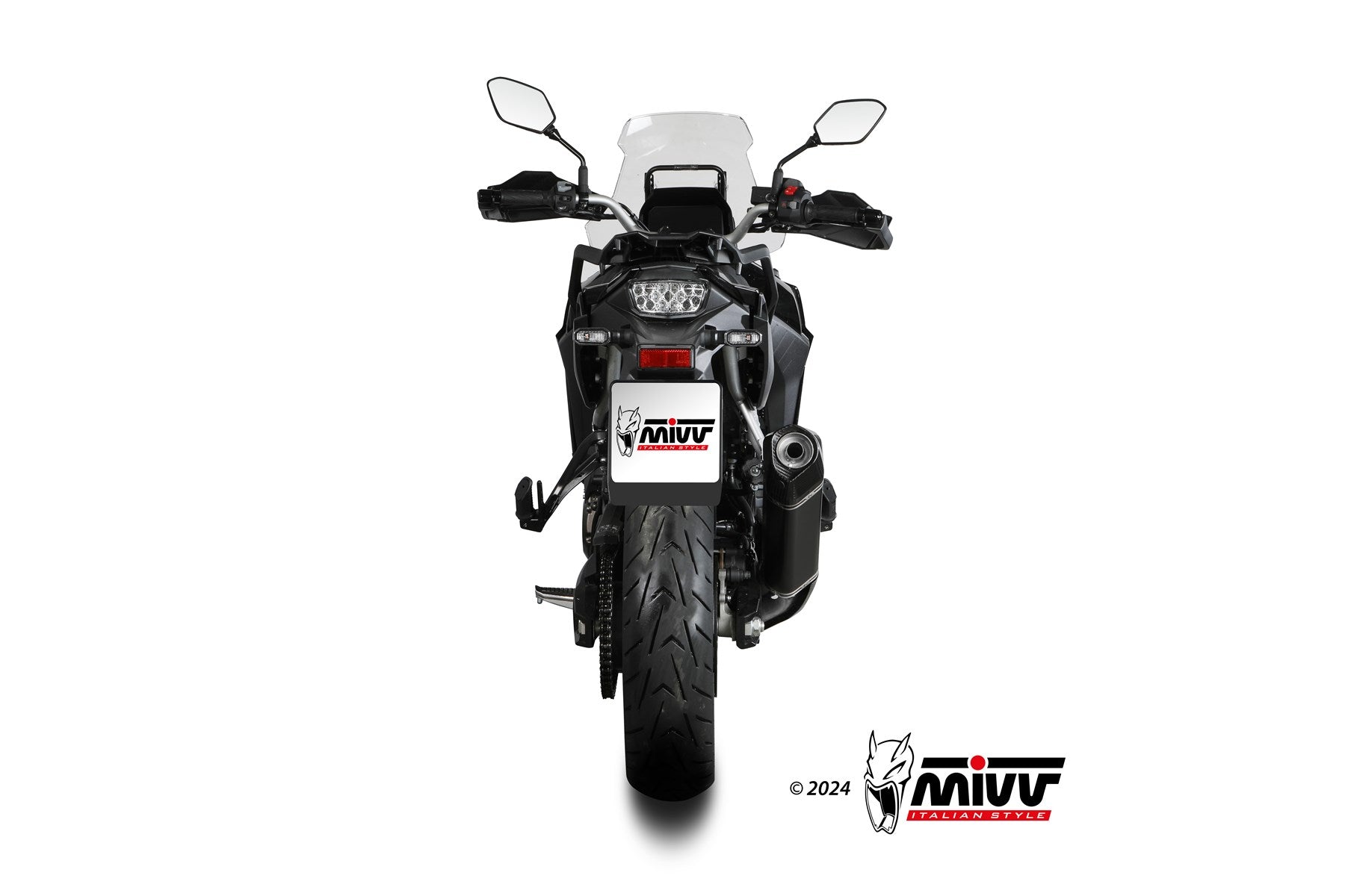 TERMINALE DI SCARICO INOX NERO MIVV SPEED EDGE SUZUKI V-STROM 800 SE 2023 - 2024