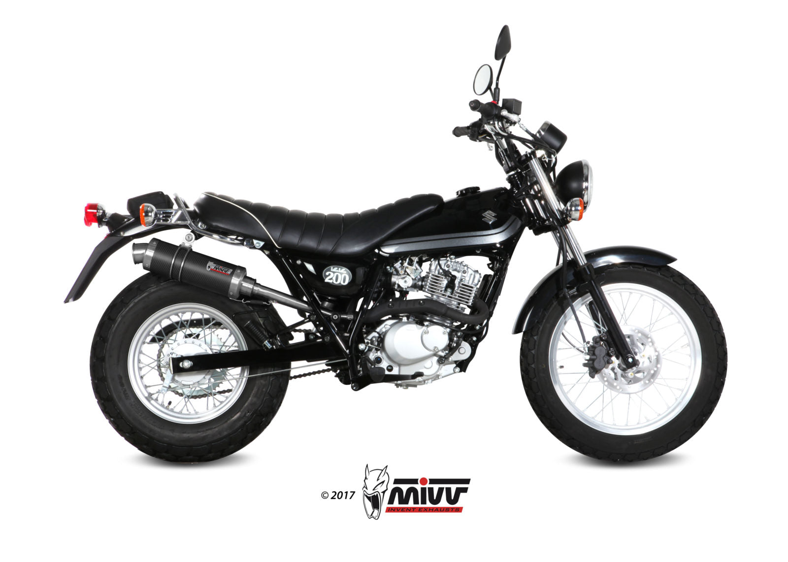 TERMINALE DI SCARICO IN CARBONIO RACING MIVV GP SUZUKI VAN VAN 200 2016 - 2017