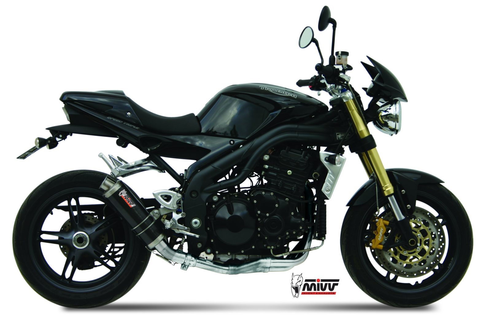 TERMINALE SCARICO BASSO CARBONIO MIVV GP TRIUMPH SPEED TRIPLE 1050R/S/RS 2005-06