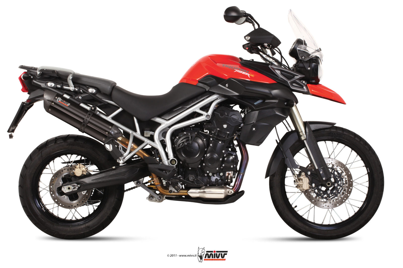 TERMINALE SCARICO INOX NERO MIVV SUONO TRIUMPH TIGER 800 ALL 11-16