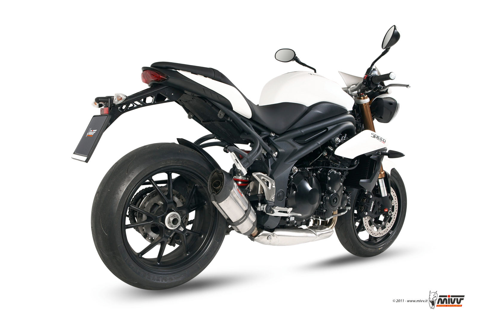 TERMINALE SCARICO BASSO INOX MIVV SUONO TRIUMPH SPEED TRIPLE 1050 R/S/RS 2011-15