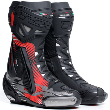 STIVALI RACING TCX RT RACE PRO AIR NERO ROSSO BIANCO