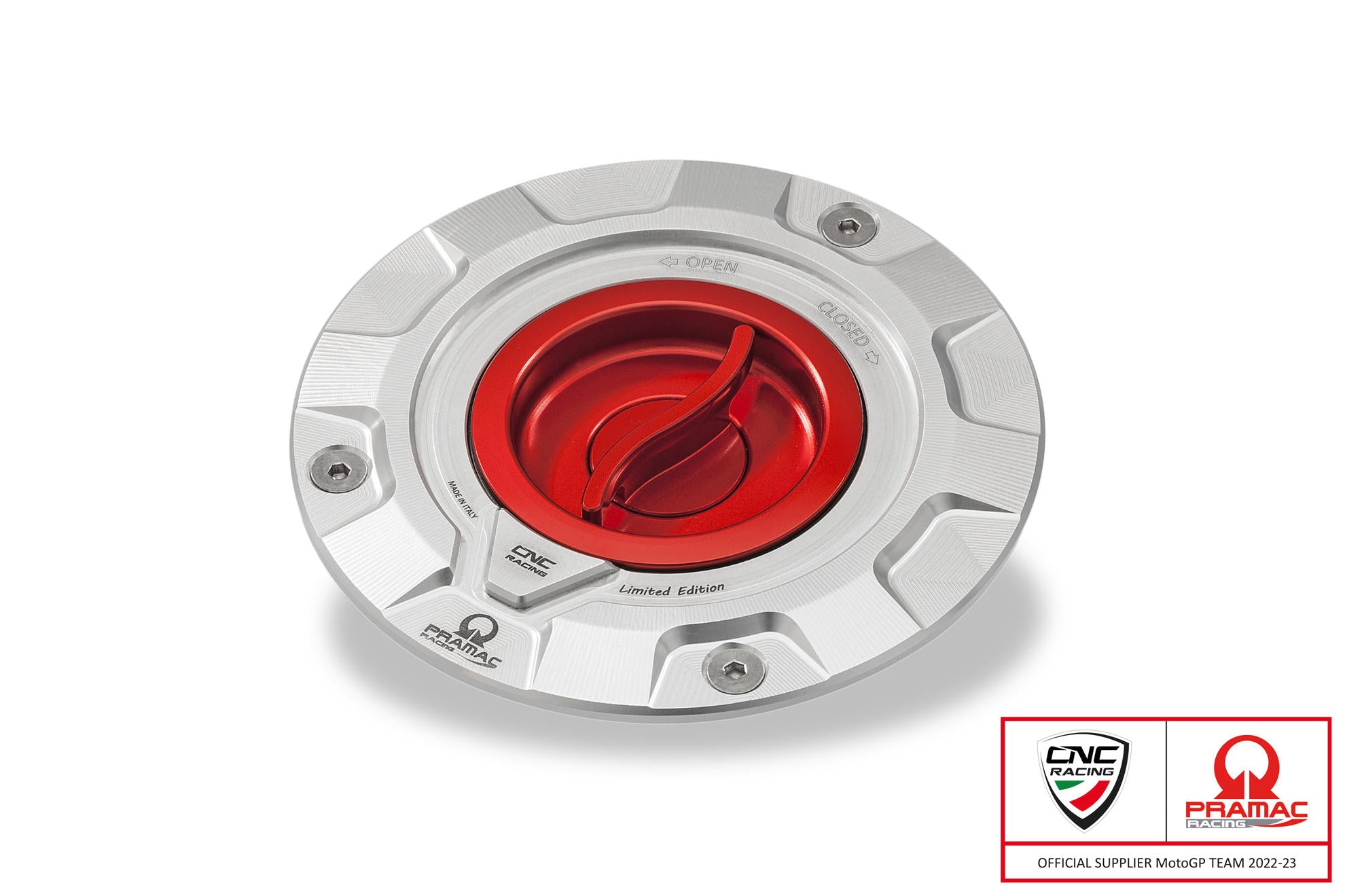 TAPPO SERBATOIO PRAMAC NERO/ROSSO CNC RACING MV AGUSTA BRUTALE 1000 NURBURGRING