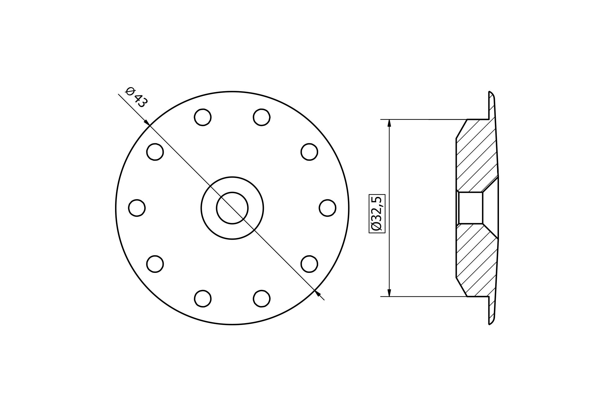 TAPPO TELAIO-FORCELLA-CARENA UNIVERSALE Ø 32,5 MM CNC RACING