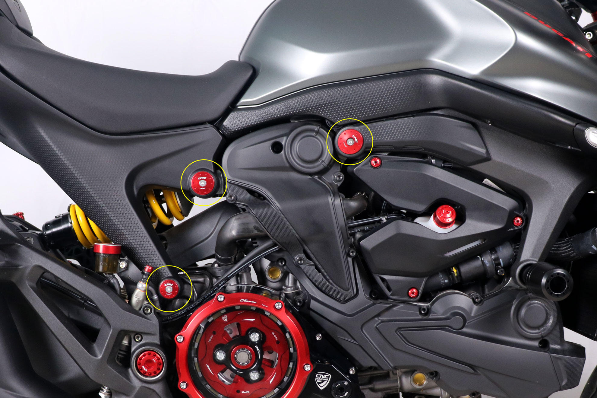 TAPPI TELAIO PER TC325 CNC RACING DUCATI MONSTER 937 2021-24