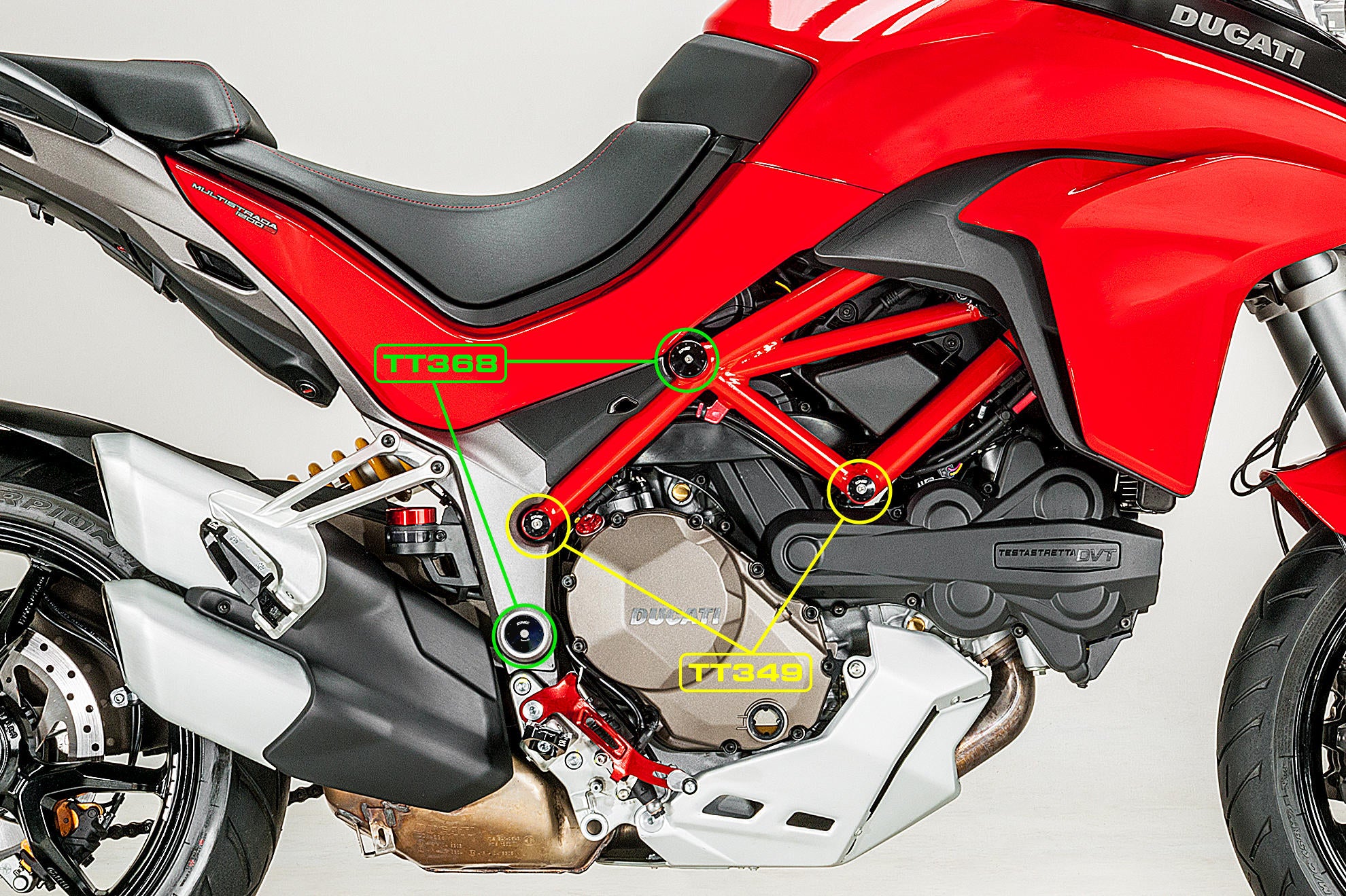 TAPPI TELAIO FORI GRANDI CNC RACING DUCATI MULTISTRADA 1200 S 2015-17