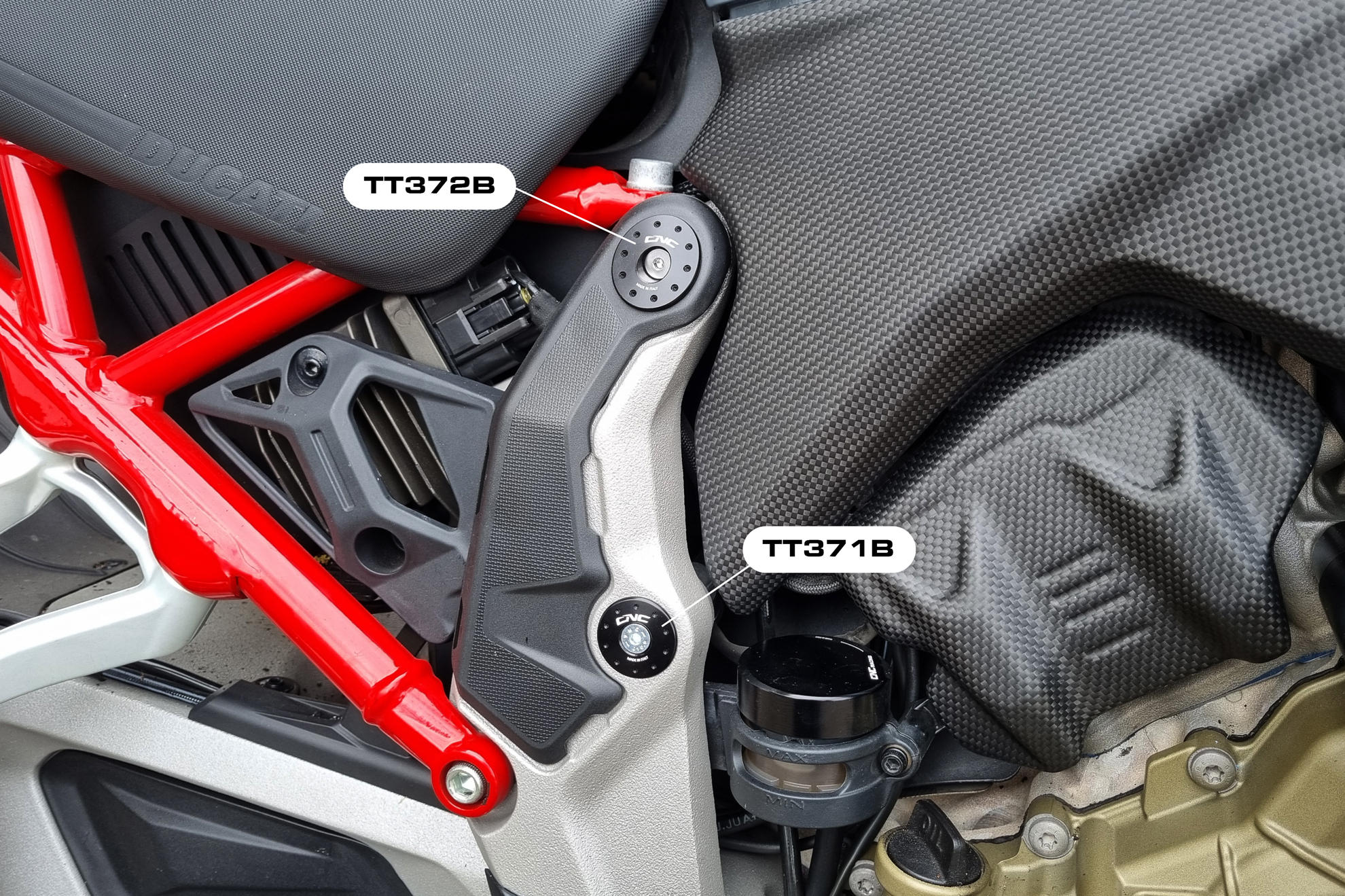 TAPPI TELAIO FORI OBLIQUI CNC RACING DUCATI MULTISTRADA V4 2021-24