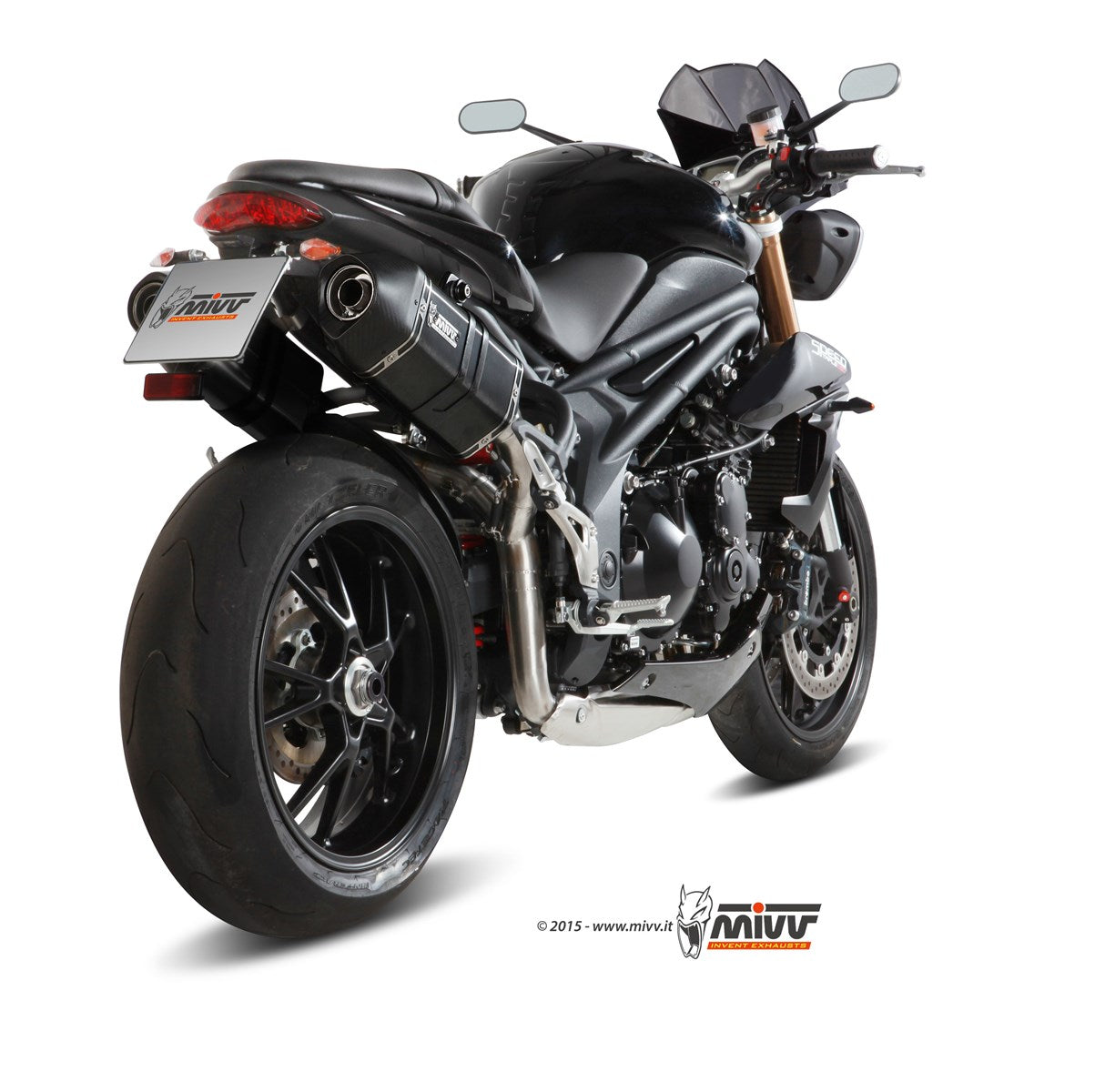 SCARICO INOX NERO MIVV SPEED EDGE TRIUMPH SPEED TRIPLE 1050 R/S/RS 11-15