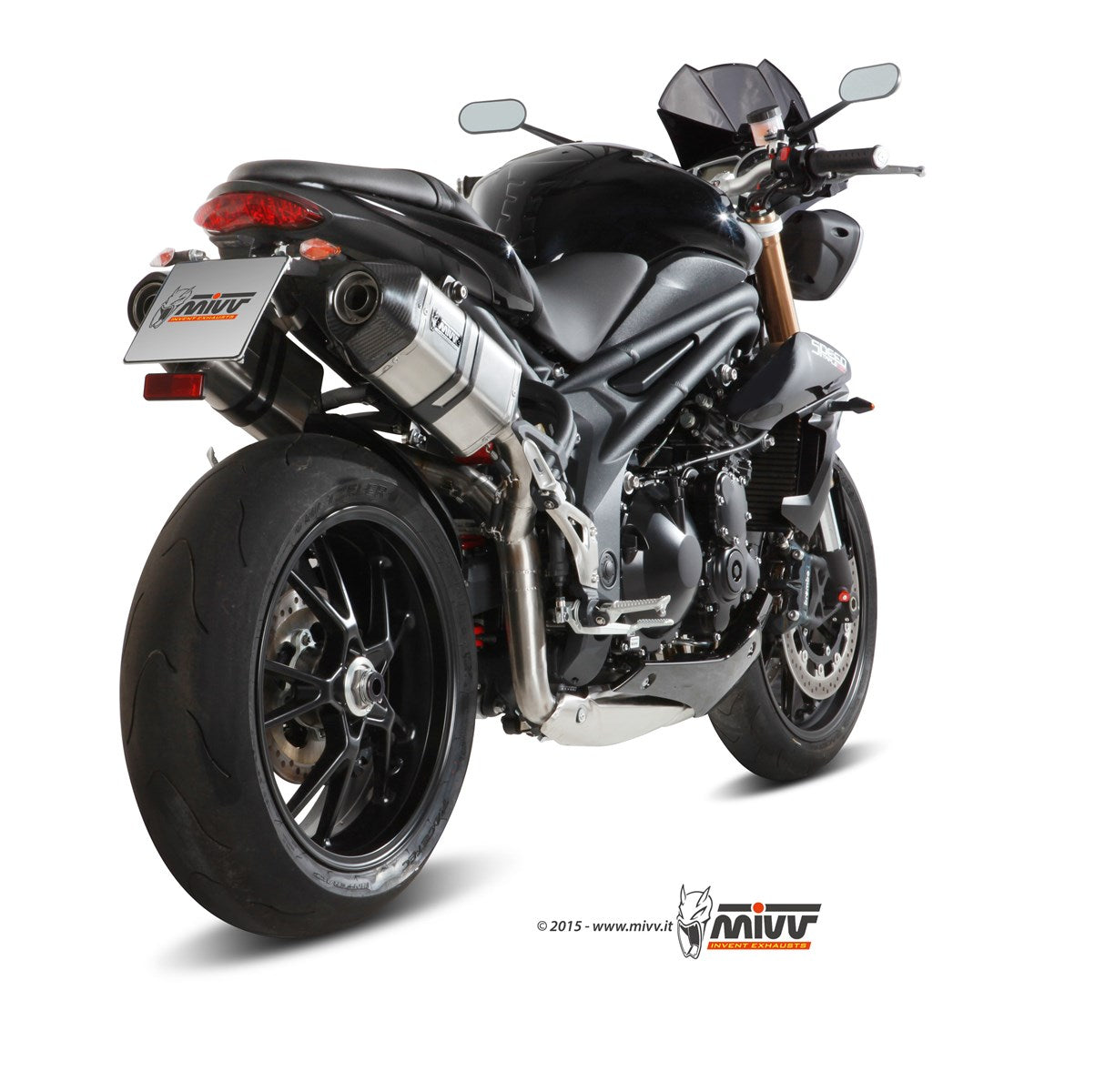 TERMINALI SCARICO INOX MIVV SPEED EDGE TRIUMPH SPEED TRIPLE 1050 R/S/RS 2011-15