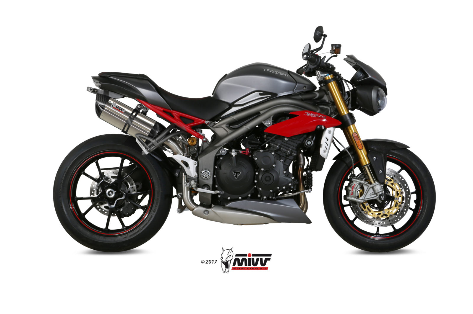 TERMINALI DI SCARICO INOX MIVV SUONO TRIUMPH SPEED TRIPLE 1050 R/S/RS 2016-17