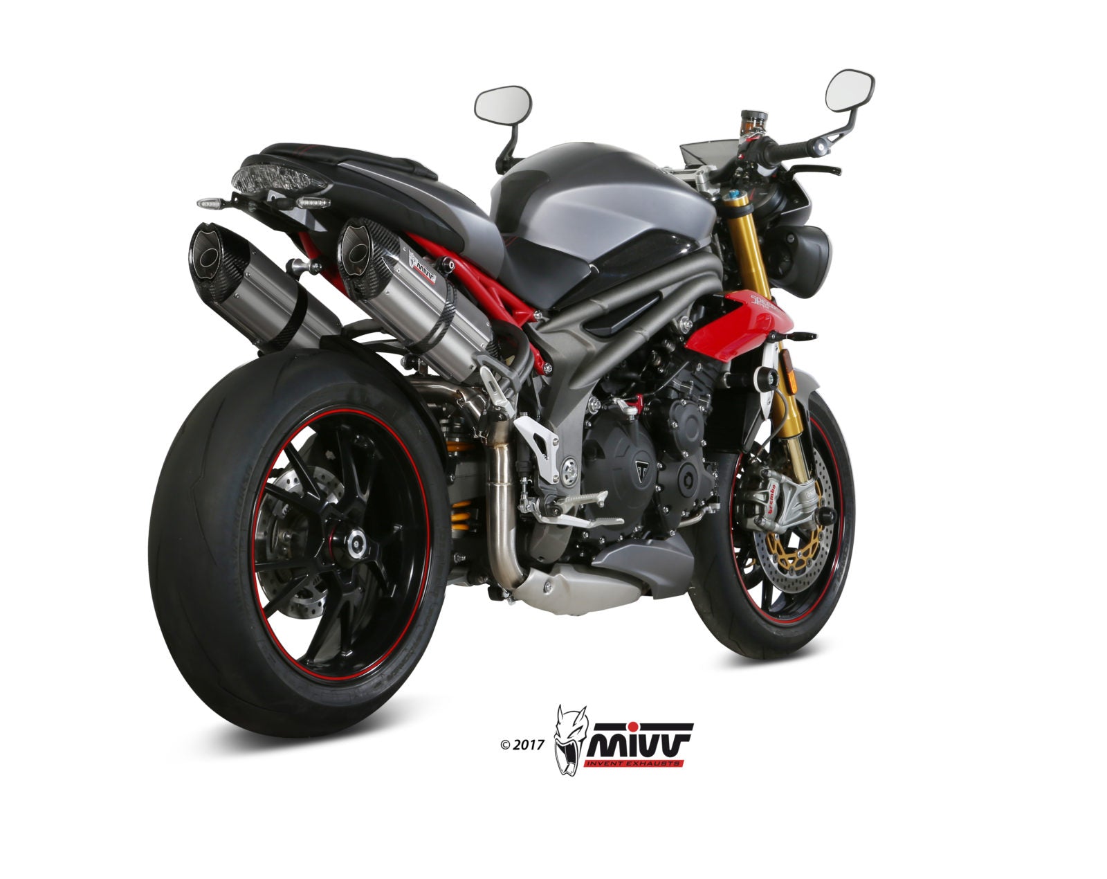 TERMINALI DI SCARICO INOX MIVV SUONO TRIUMPH SPEED TRIPLE 1050 R/S/RS 2016-17